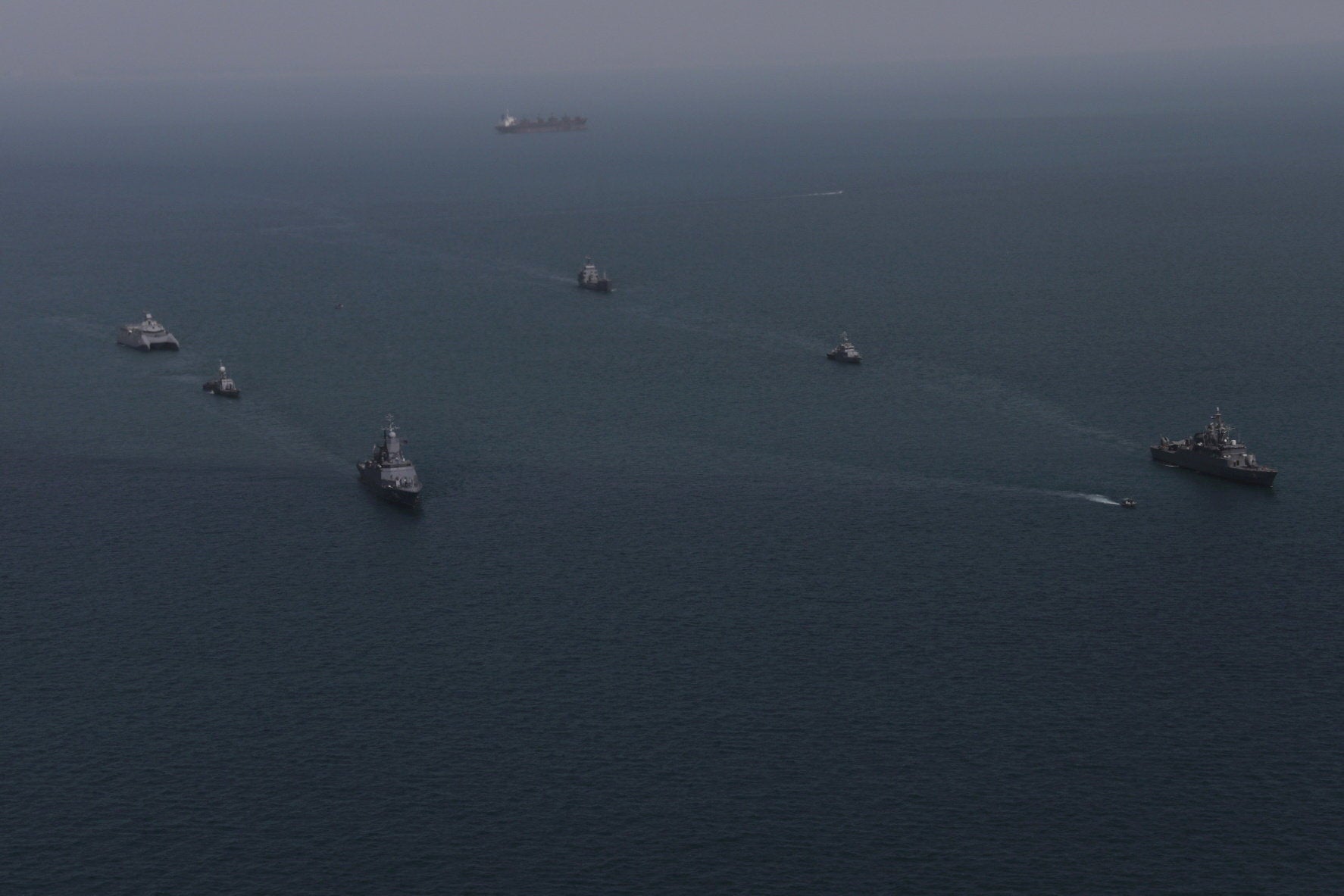 Iran conducted navy drills this week in the Hormuz Strait