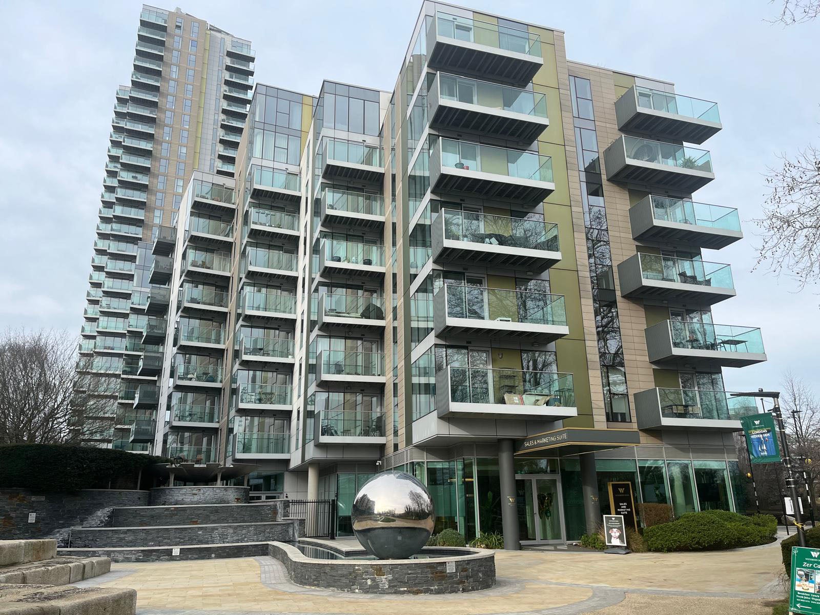 Apartments in part of the Woodberry Down development on the bank of Woodberry Wetlands