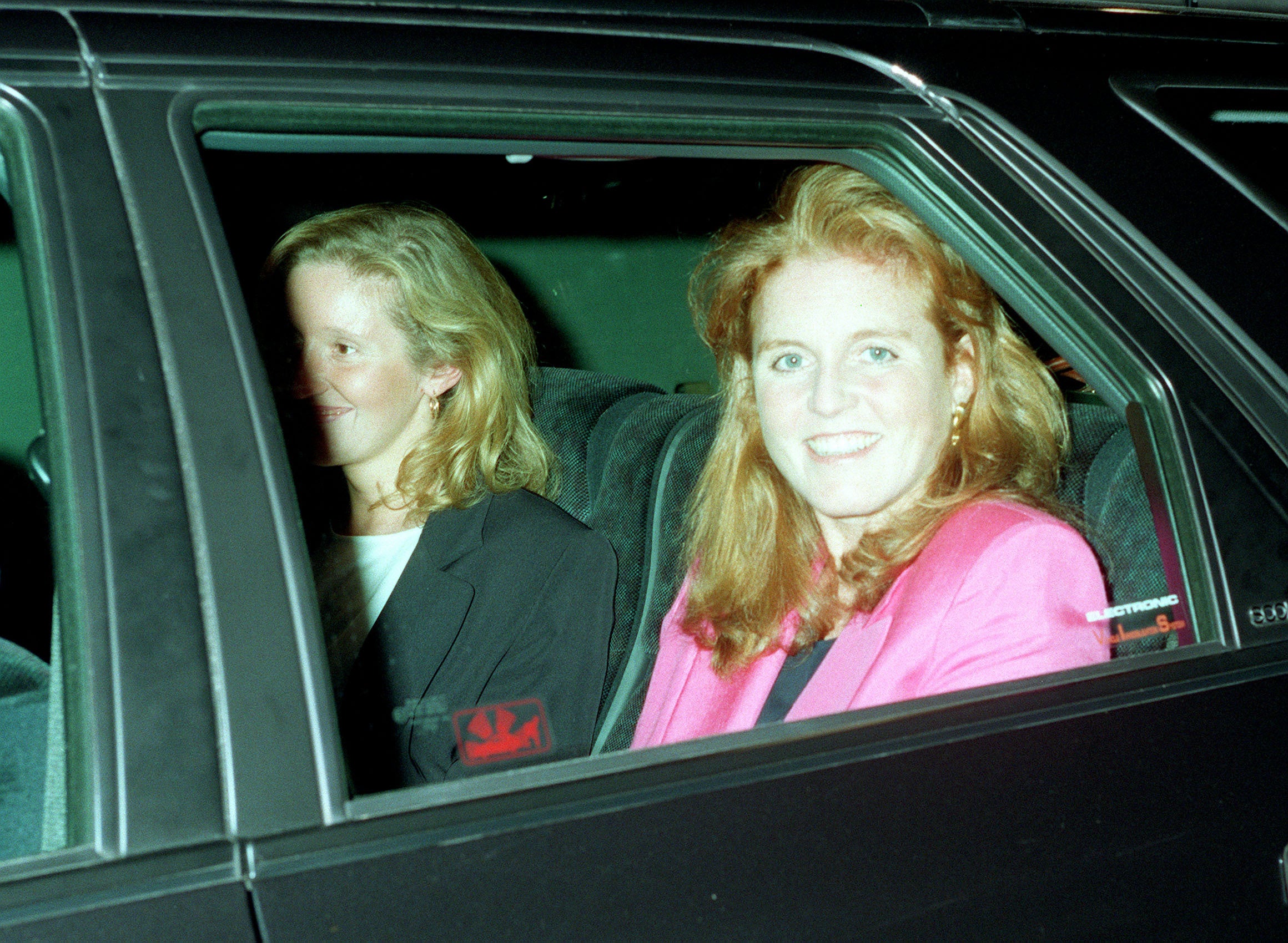 Ferguson accompanied by her dresser Jane Andrews in 1994