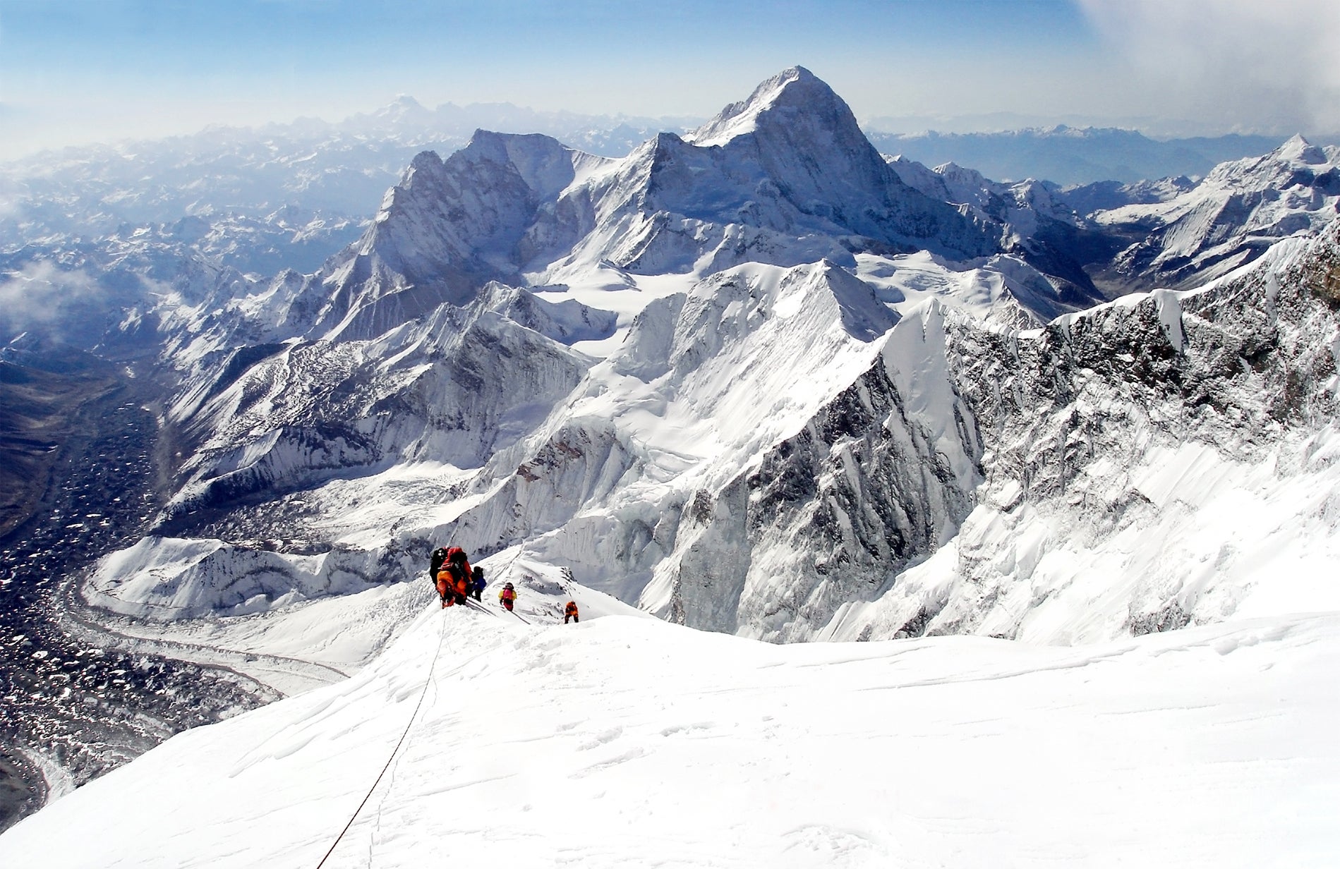 At over 8,800m above sea level, Mount Everest is the tallest summit in the world