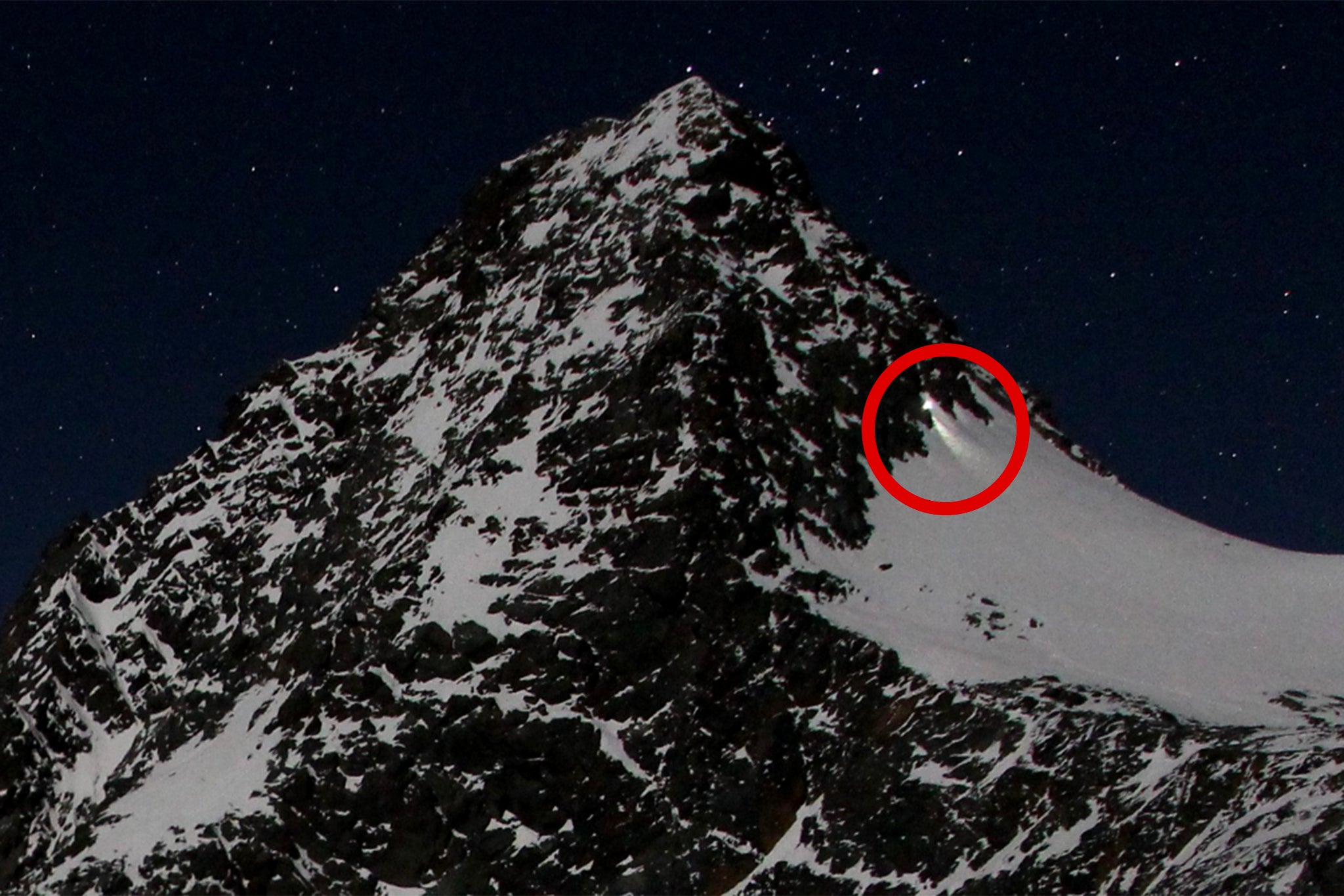 The defendant was spotted in webcam footage descending the mountain around 3am