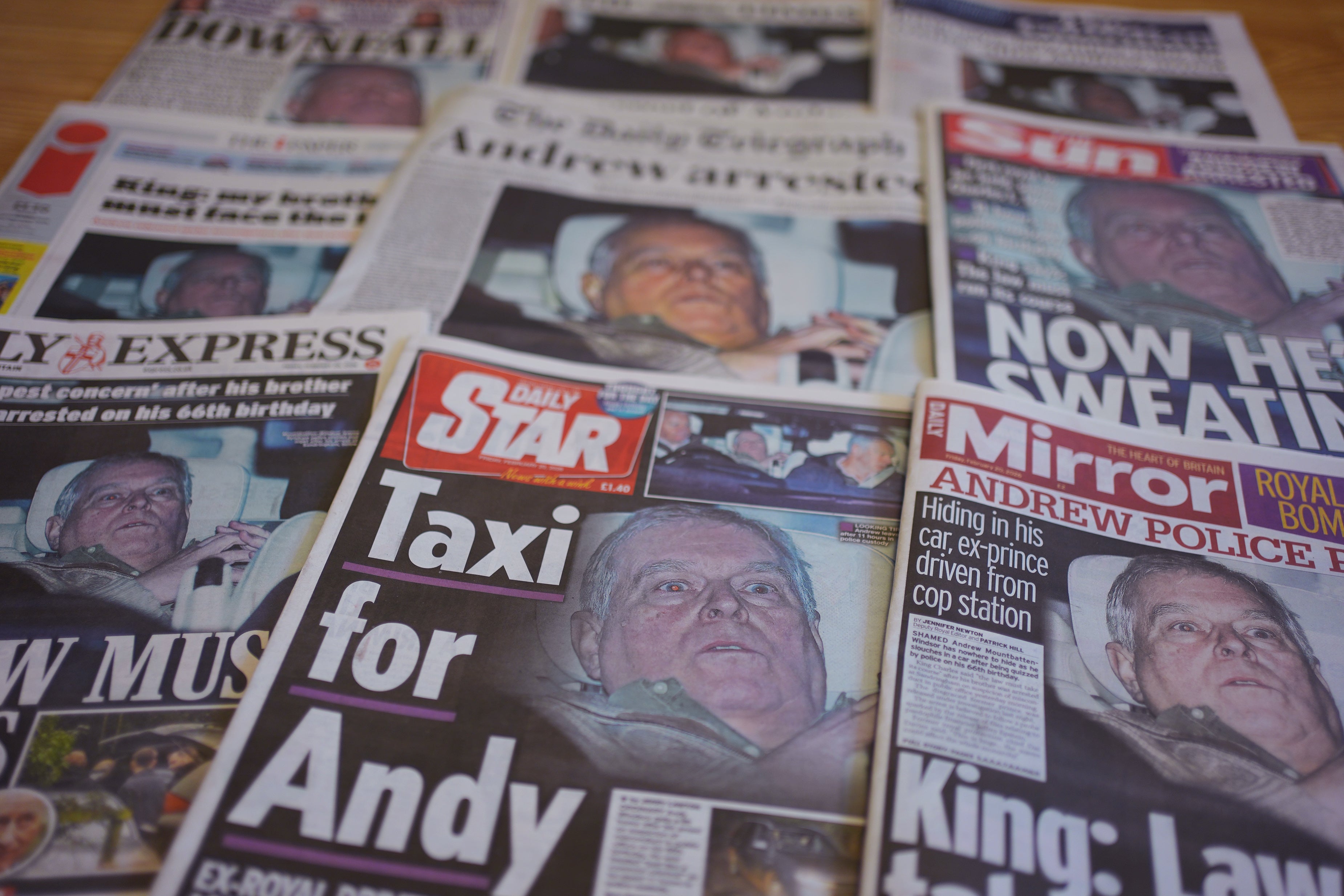 The photo of Andrew Mountbatten-Windsor, taken by Reuters photographer Phil Noble, made the front pages of multiple national newspapers