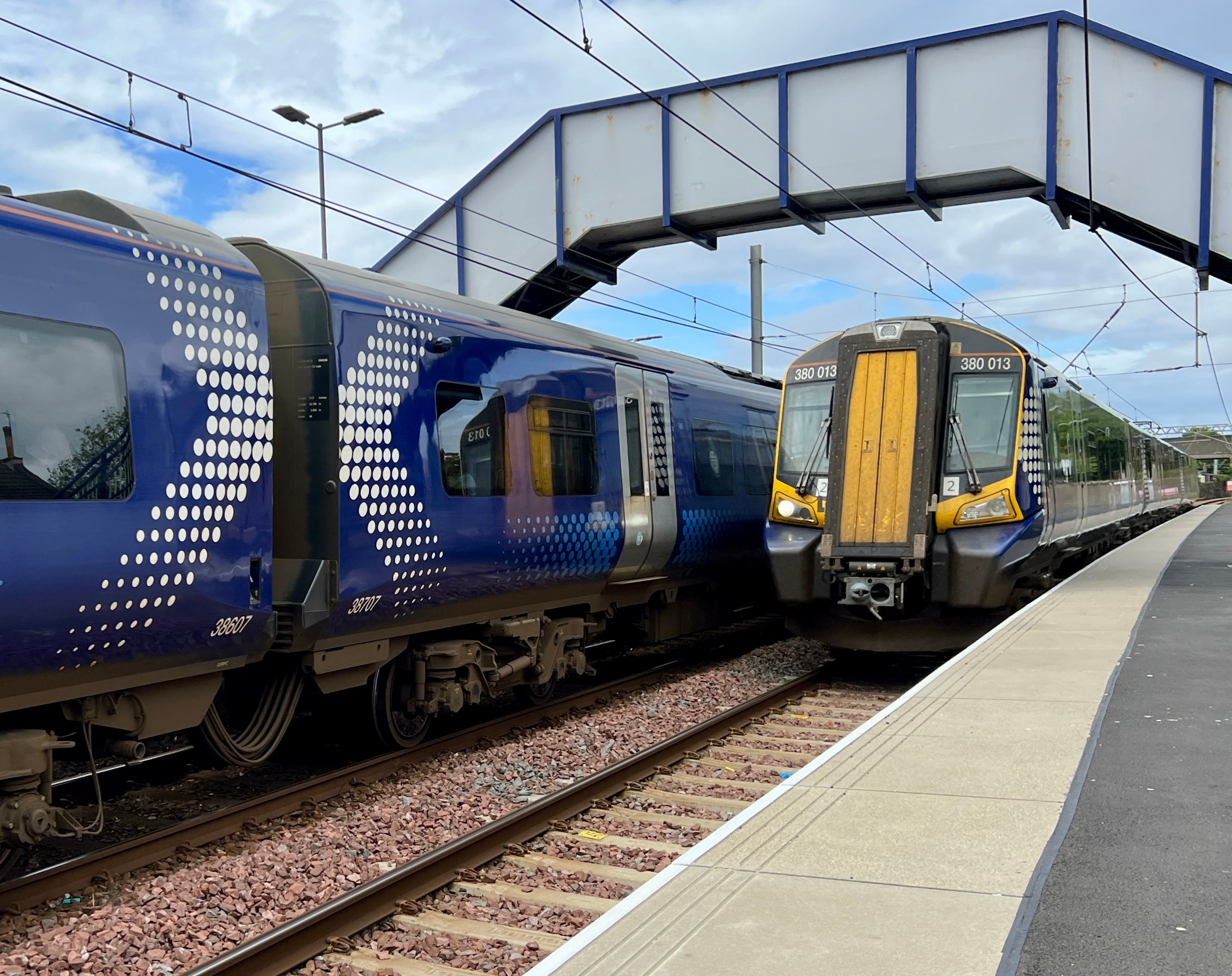 Tickets, please: ScotRail trains at Saltcoats station in Ayrshire