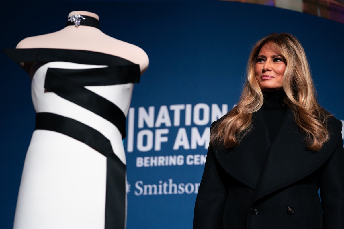 Melania Trump donates eye-catching inaugural ball gown to the Smithsonian