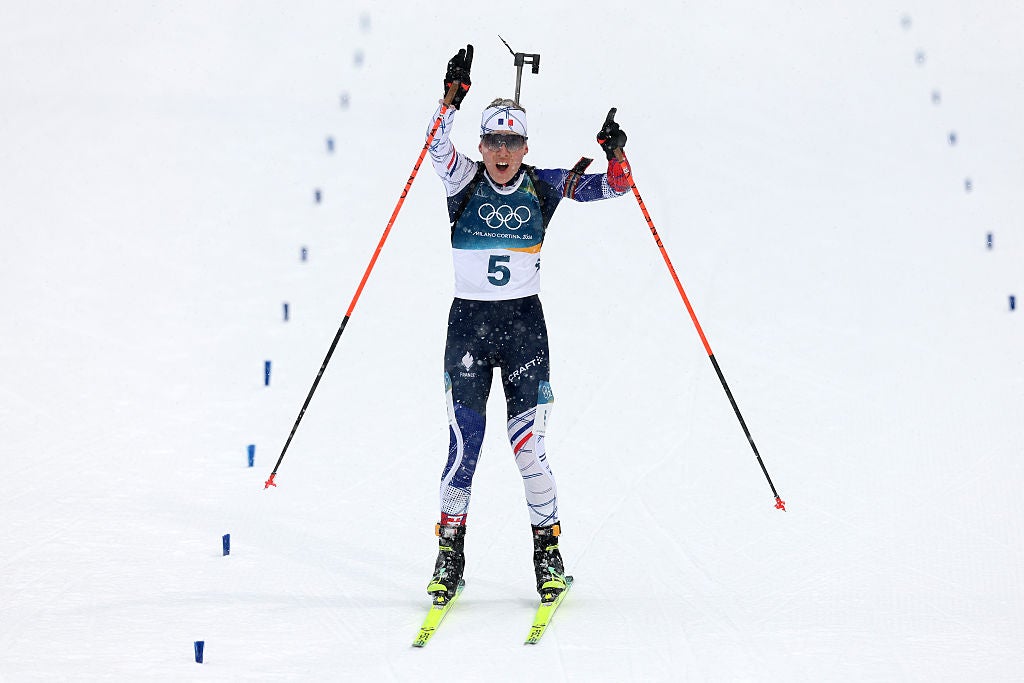 Oceane Michelon won her first individual Olympic gold after two in the relays