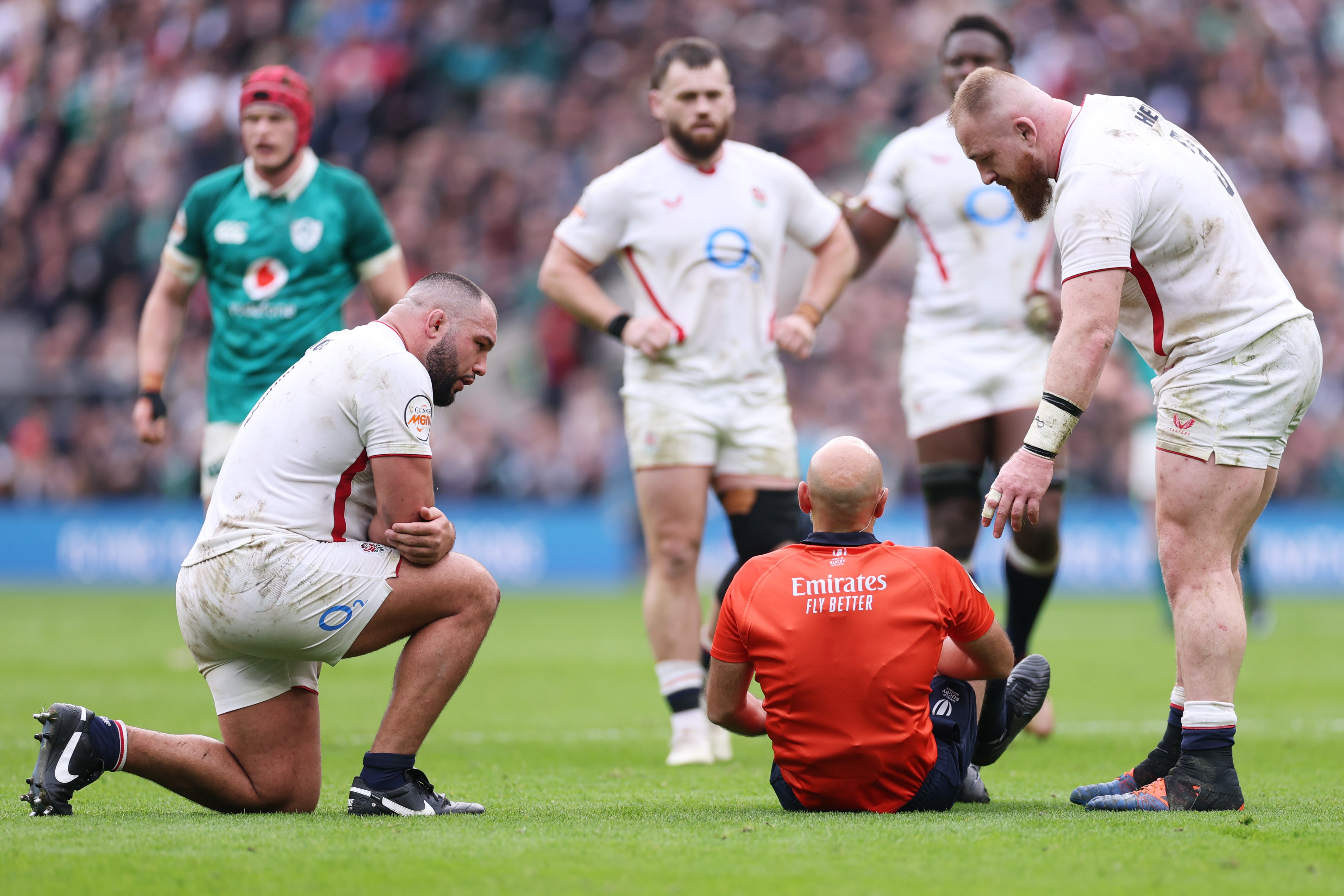 Andrea Piardi picked up the injury during the first half of the clash