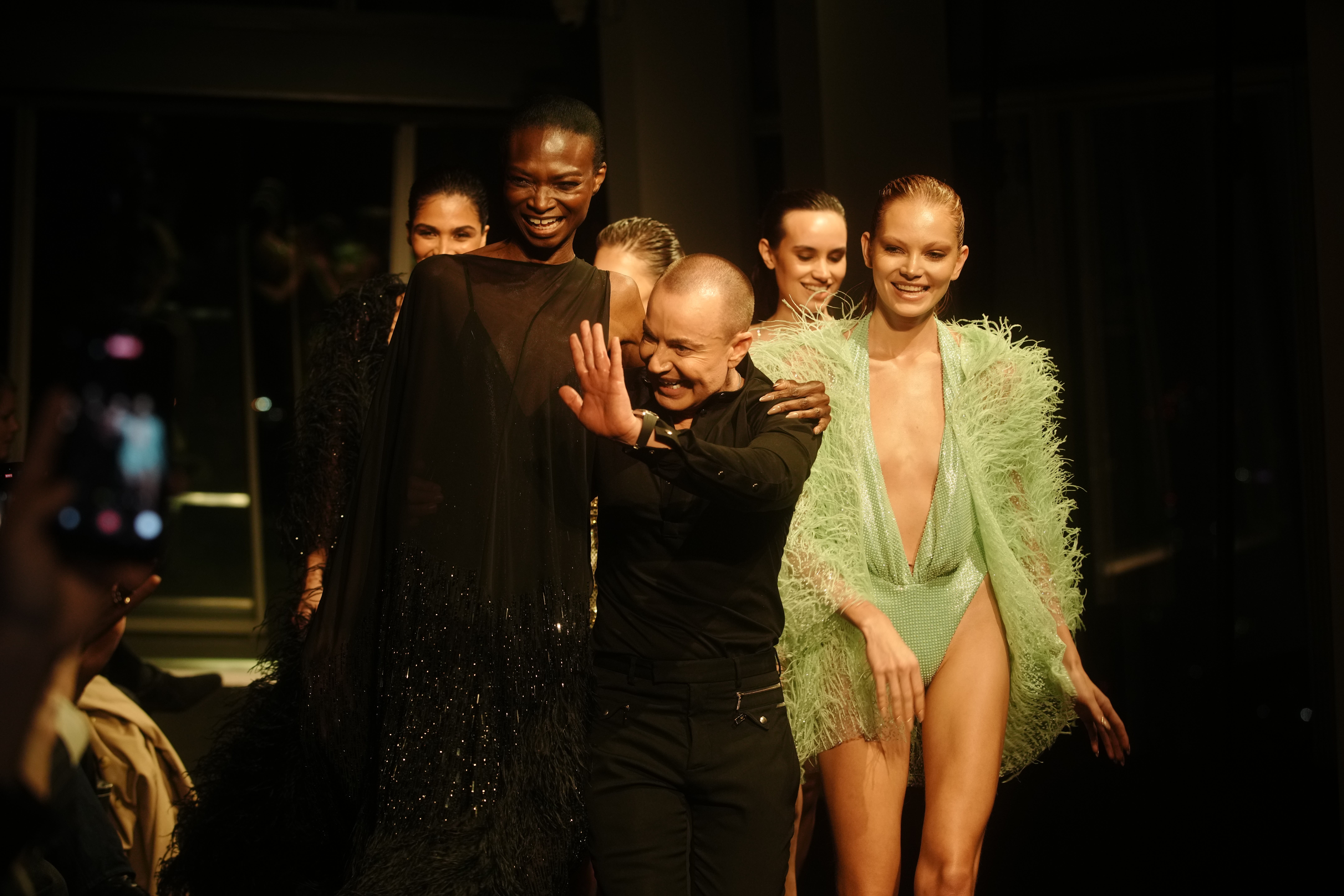 Julien Macdonald’s comeback did not disappoint (Jeff Moore/PA)
