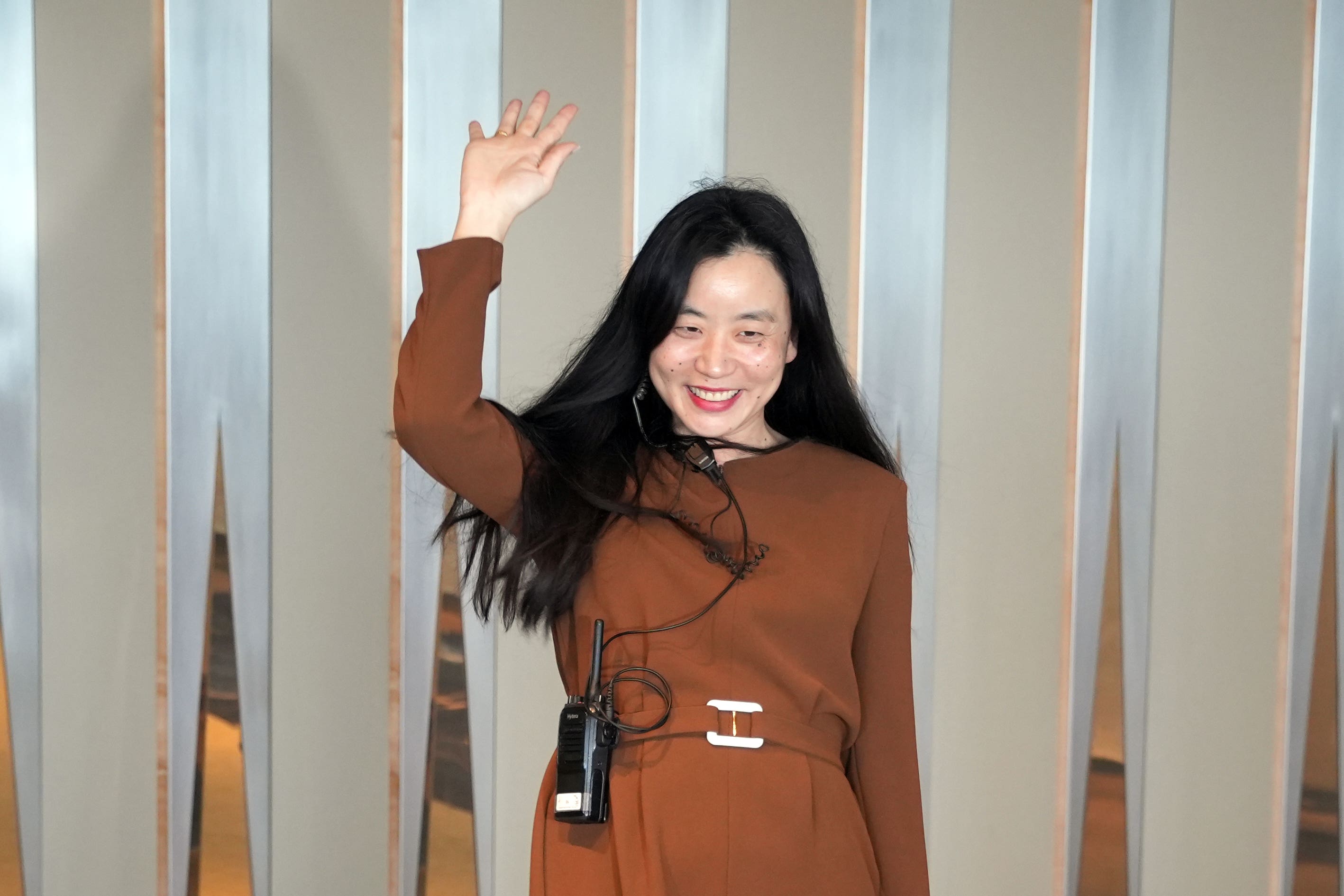 Designer Edeline Lee during her show at Brooklands Bar, at The Peninsula London (Jeff Moore/PA)