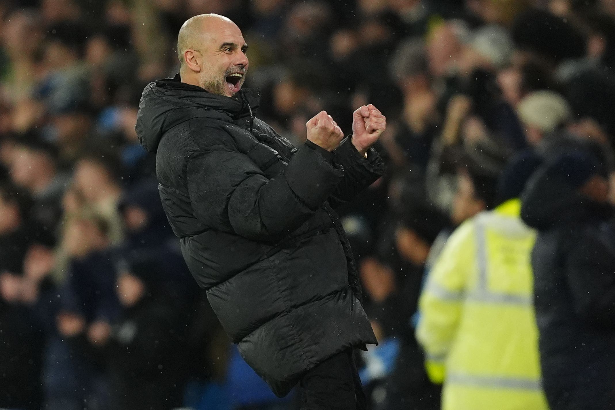 Pep Guardiola is determined to fight to the end in the title race (Martin Rickett/PA)