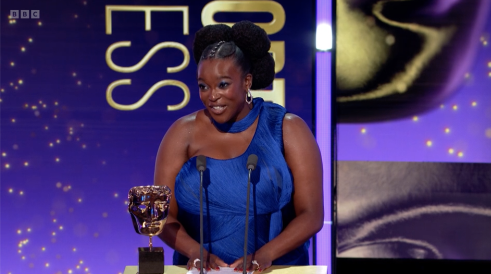 Wunmi Mosaku wins her Bafta for Best Supporting Actress