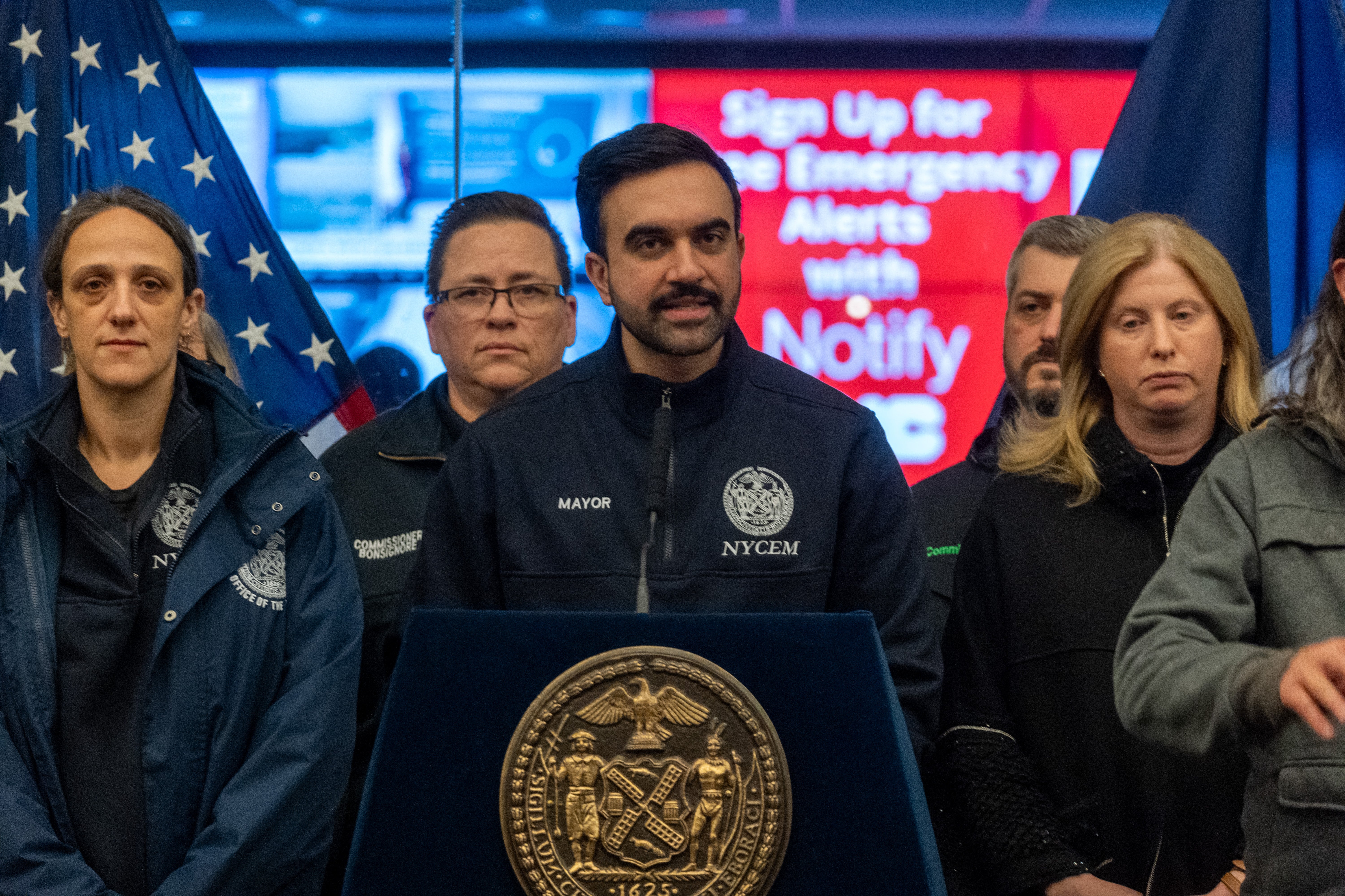 <p>New York City officials declared a local state of emergency, including widespread travel restrictions, as the city prepares for a historic blizzard February 22</p>