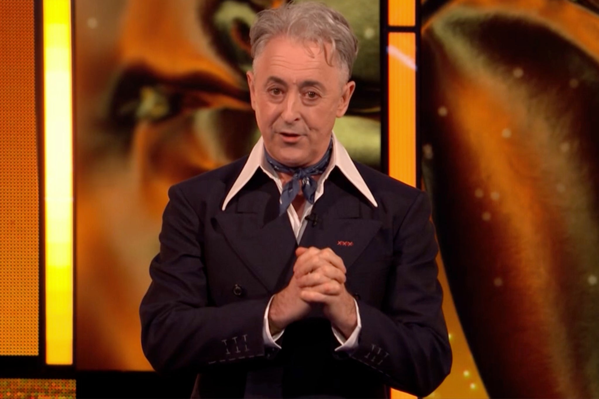 Cumming thanking Baftas audience for their understanding after John Davidson’s involuntary racial slur