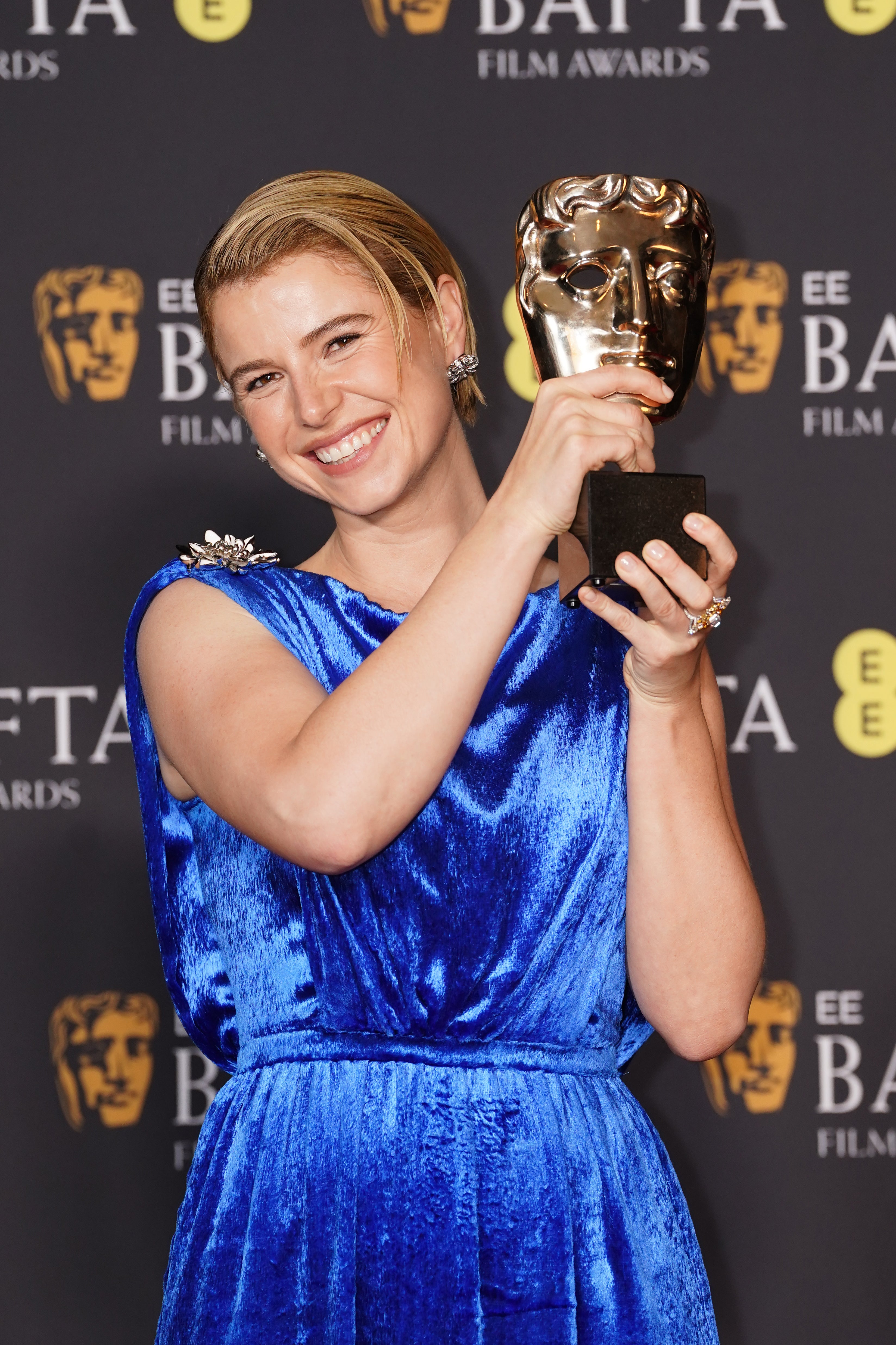 Jessie Buckley with her Best Actress Bafta
