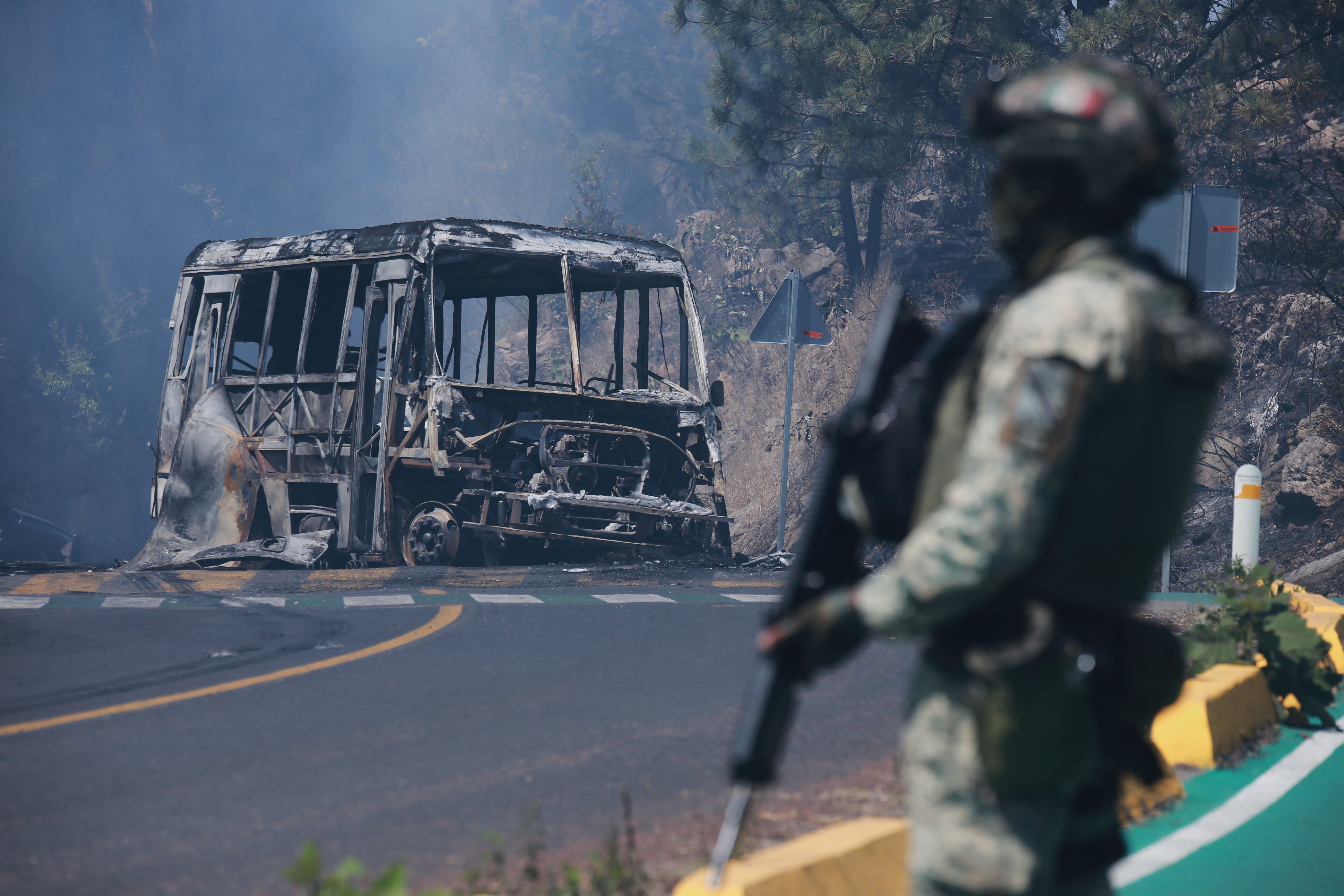 Violence broke out near Guadalajara on Sunday