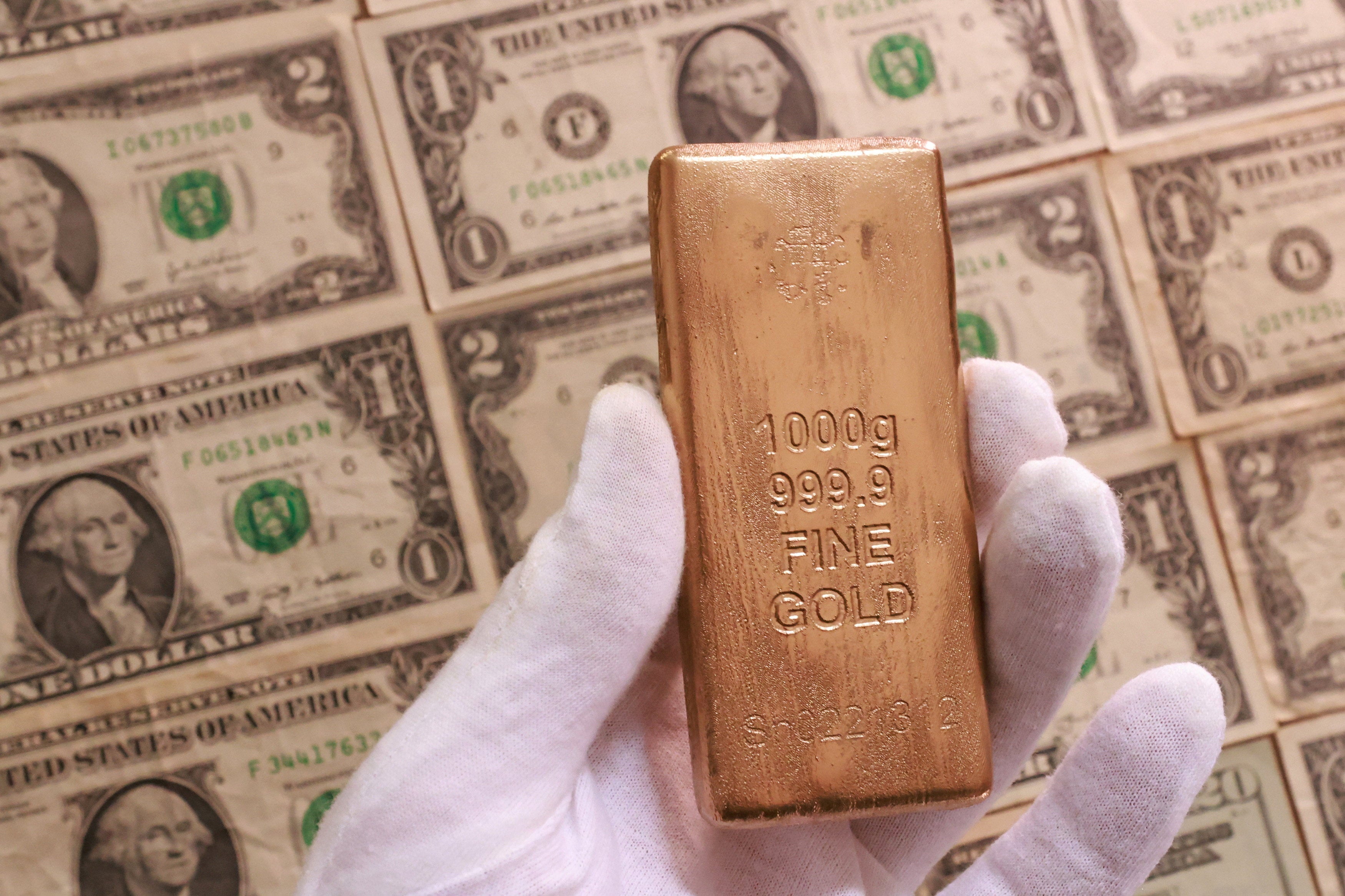 Gold, a traditional safe haven asset, saw its price briefly climb to approximately 5,280 US dollars (£3,901) per ounce.