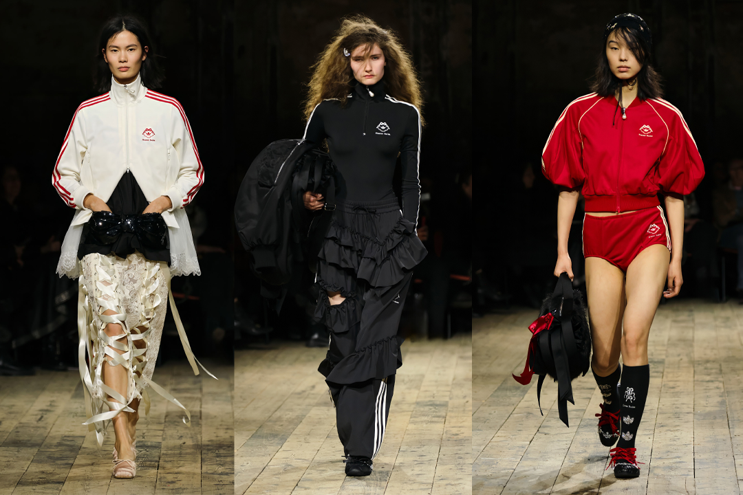 The Irish designer teamed track tops with lace