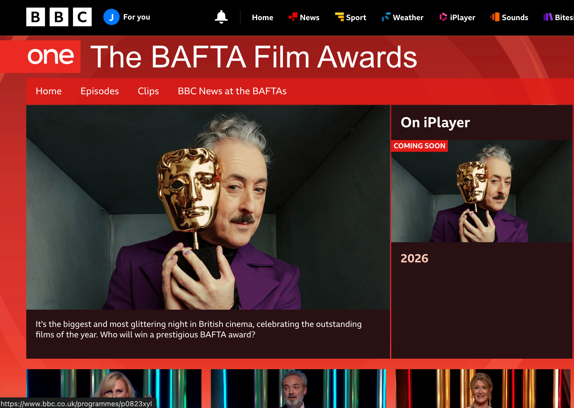 Бафта више није доступна за стримовање на ББЦ иПлаиер-у