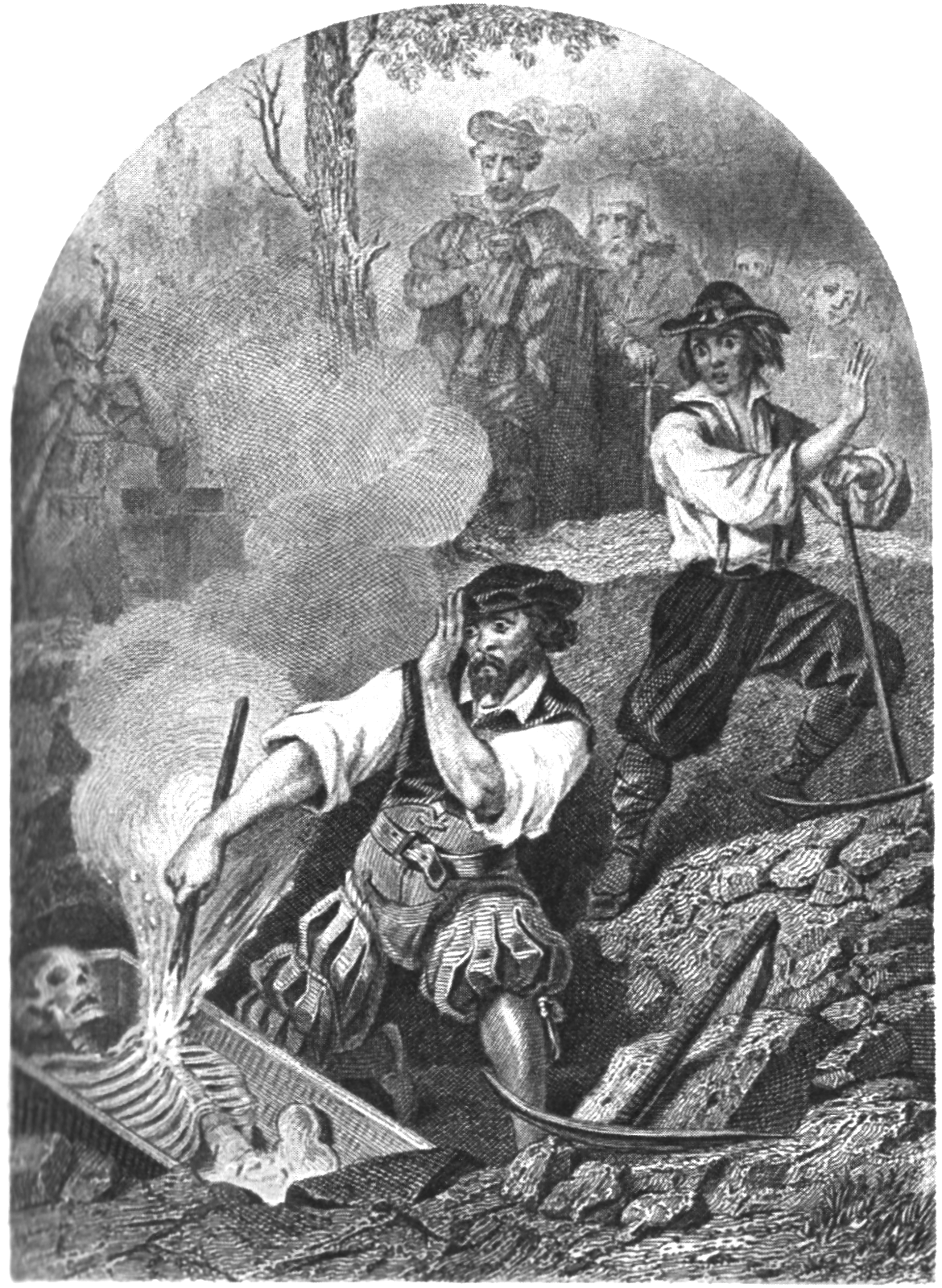  This 19th century illustration depicts 16th century people trying to stop a dead individual rising from its grave. Fear of revenants lasted thousands of years - and still persists in some parts of the world, including a few remote and rural areas of Europe