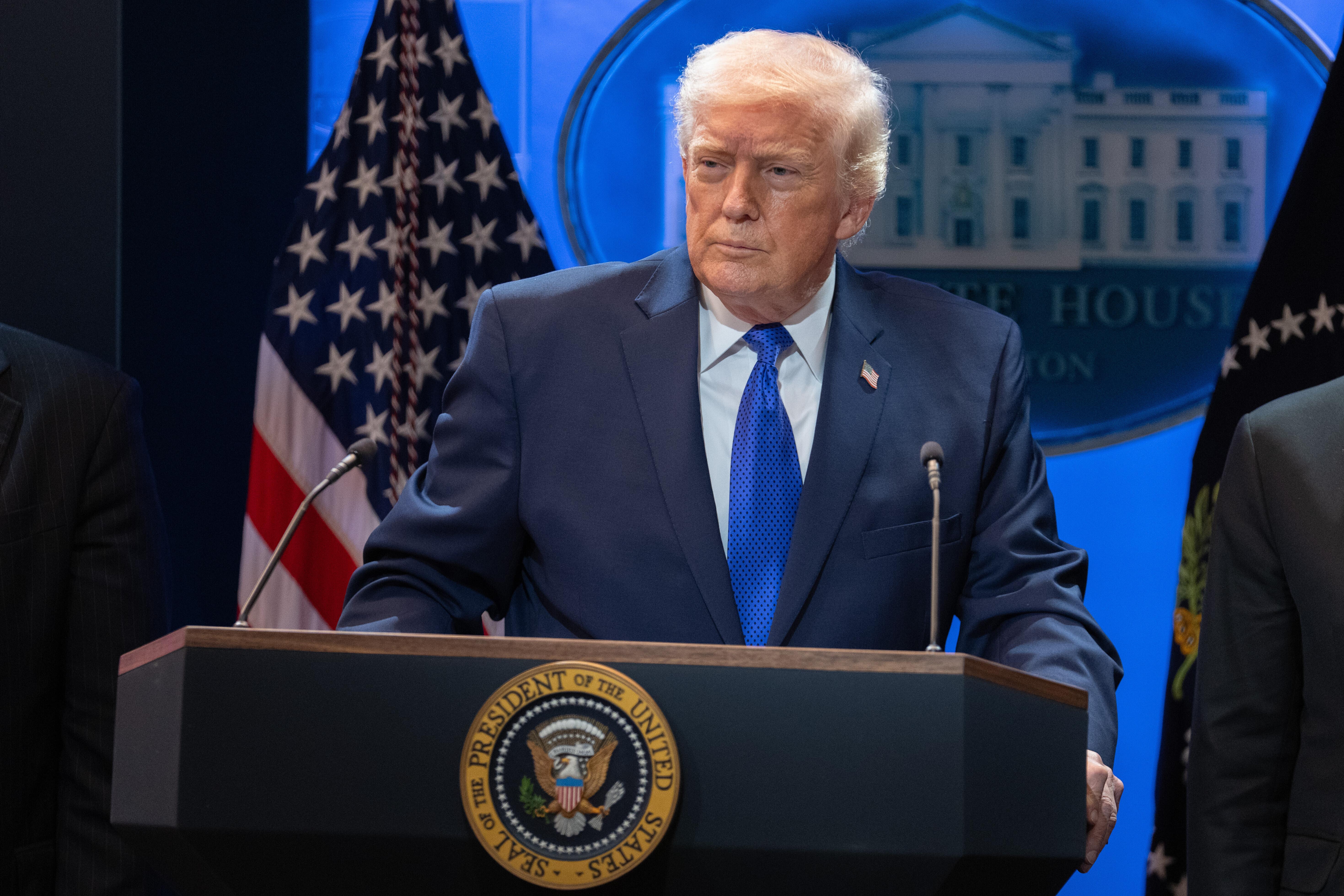 President Donald Trump said he would be increasing the global tariff rate to 15% (Allison Robbert/AP)