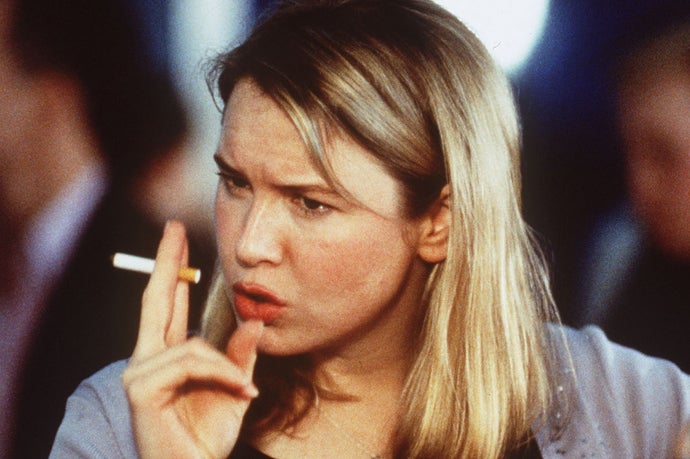 Renee Zellweger smoking in the film Bridget Jones's Diary