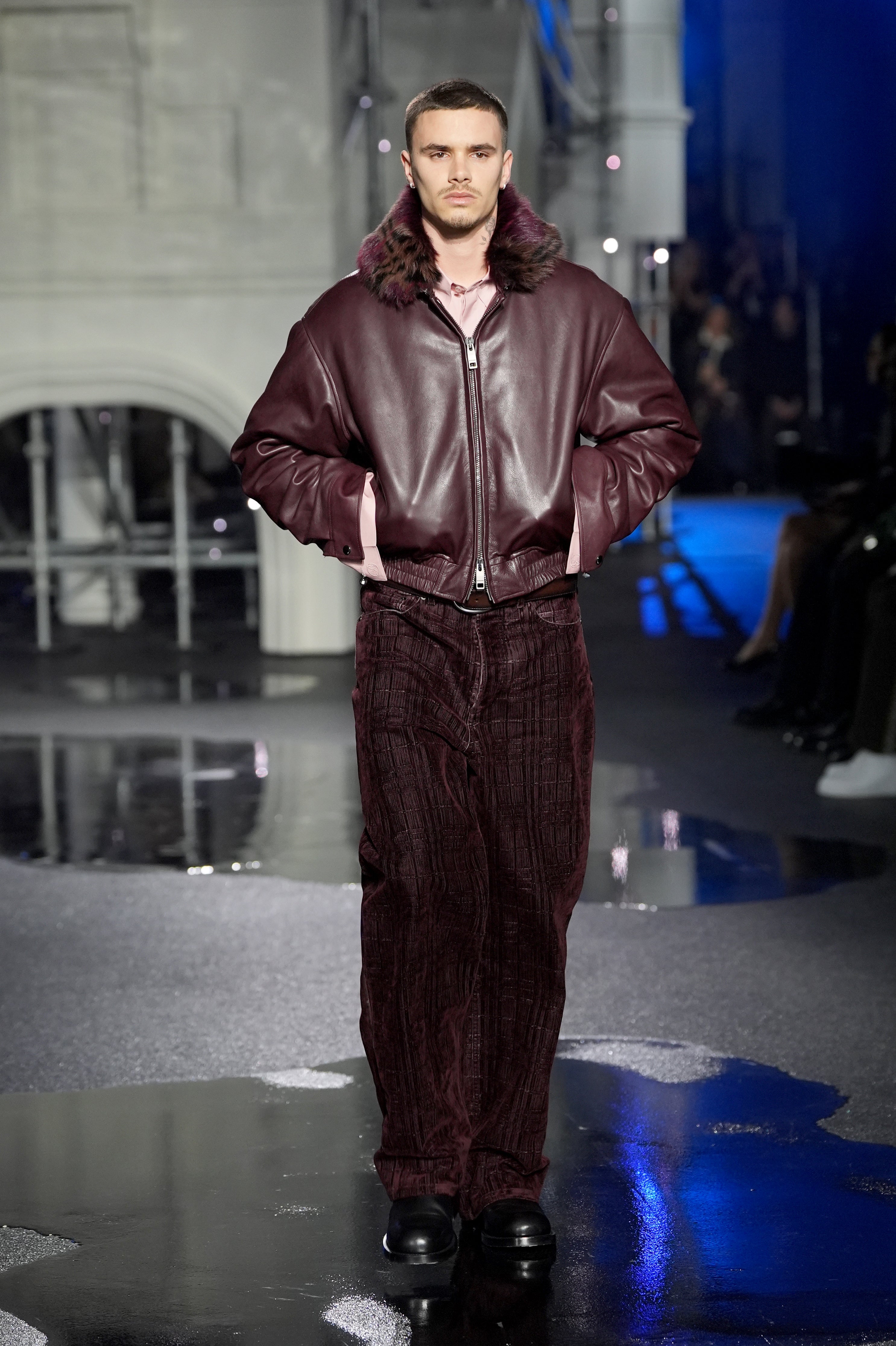 Romeo Beckham walked in the Burberry autumn/winter 2026 show at London Fashion Week