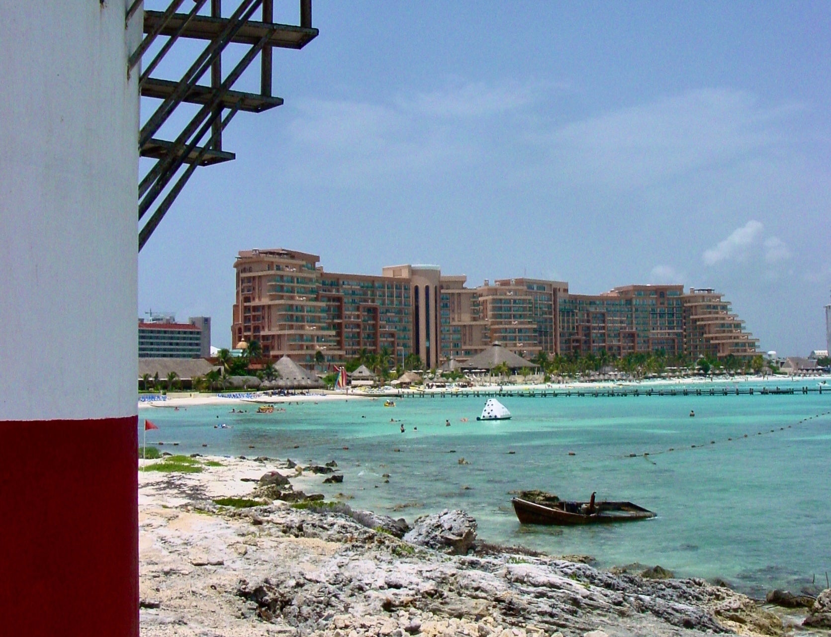 All quiet? Beach at Cancun in Mexico