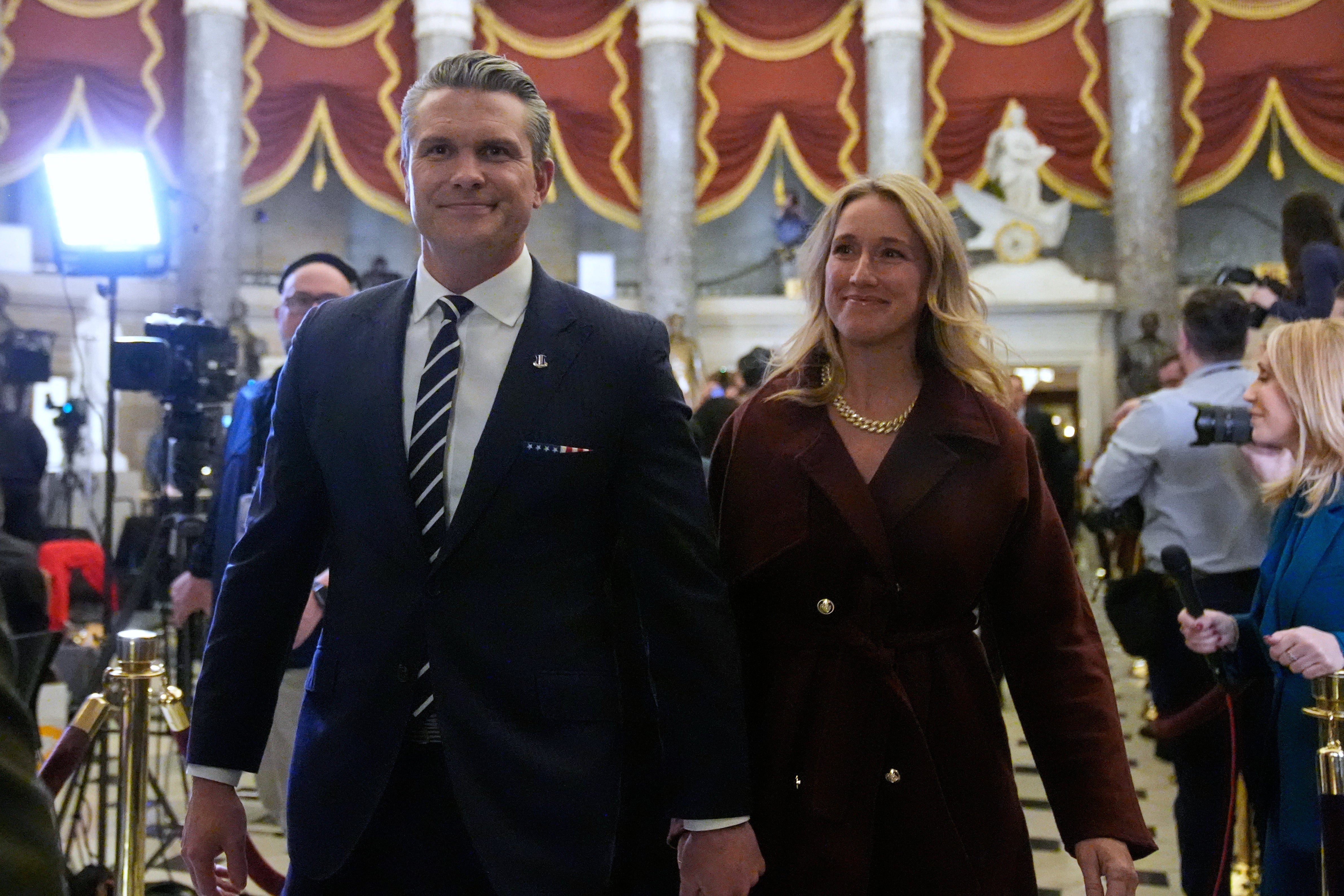 Pete Hegseth, Trump’s defense secretary, attended his State of the Union speech on Tuesday and some critics blame him for the president’s over-focusing on foreign engagements