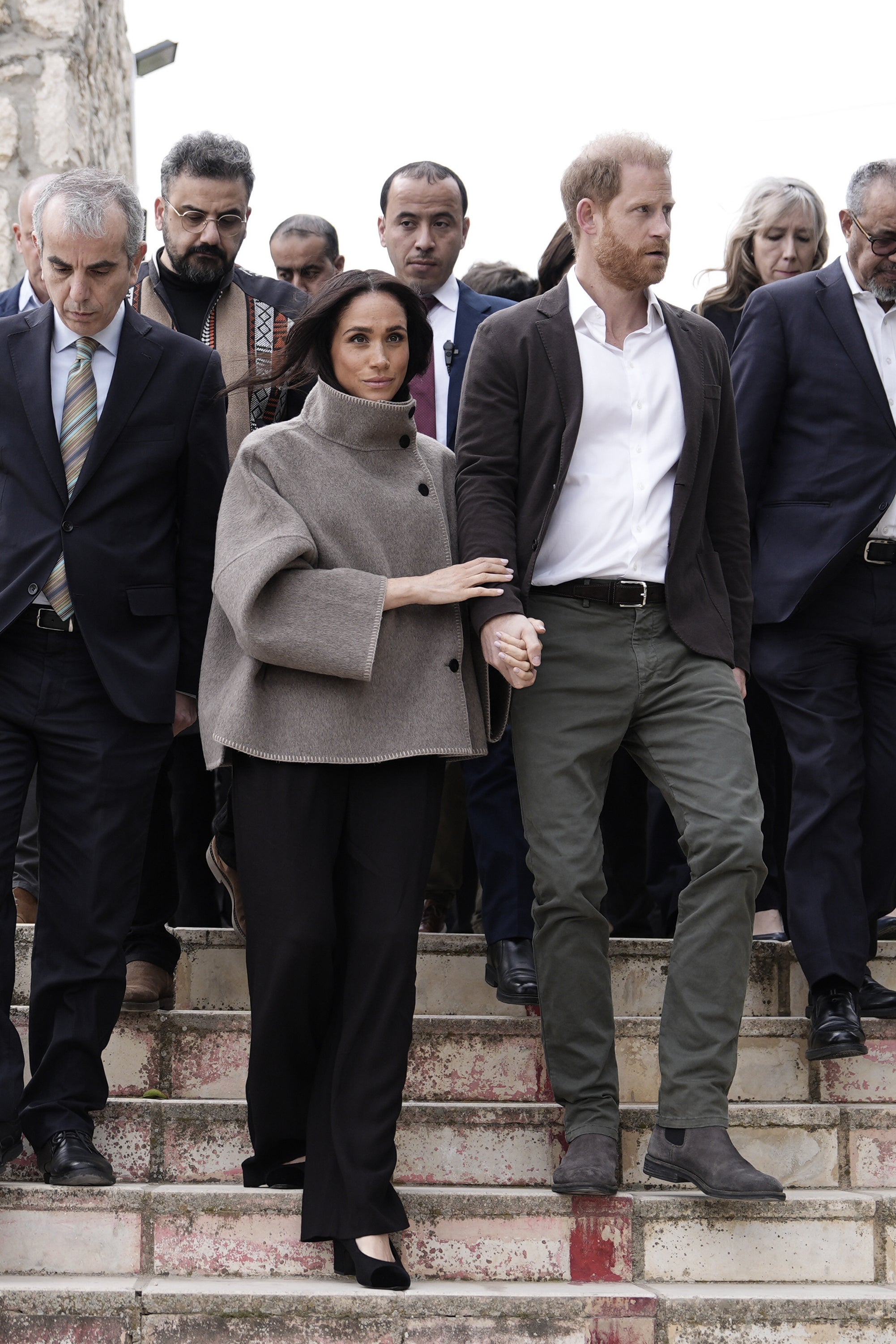 The Duchess of Sussex sported a Zara funnel jacket (Aaron Chown/PA)