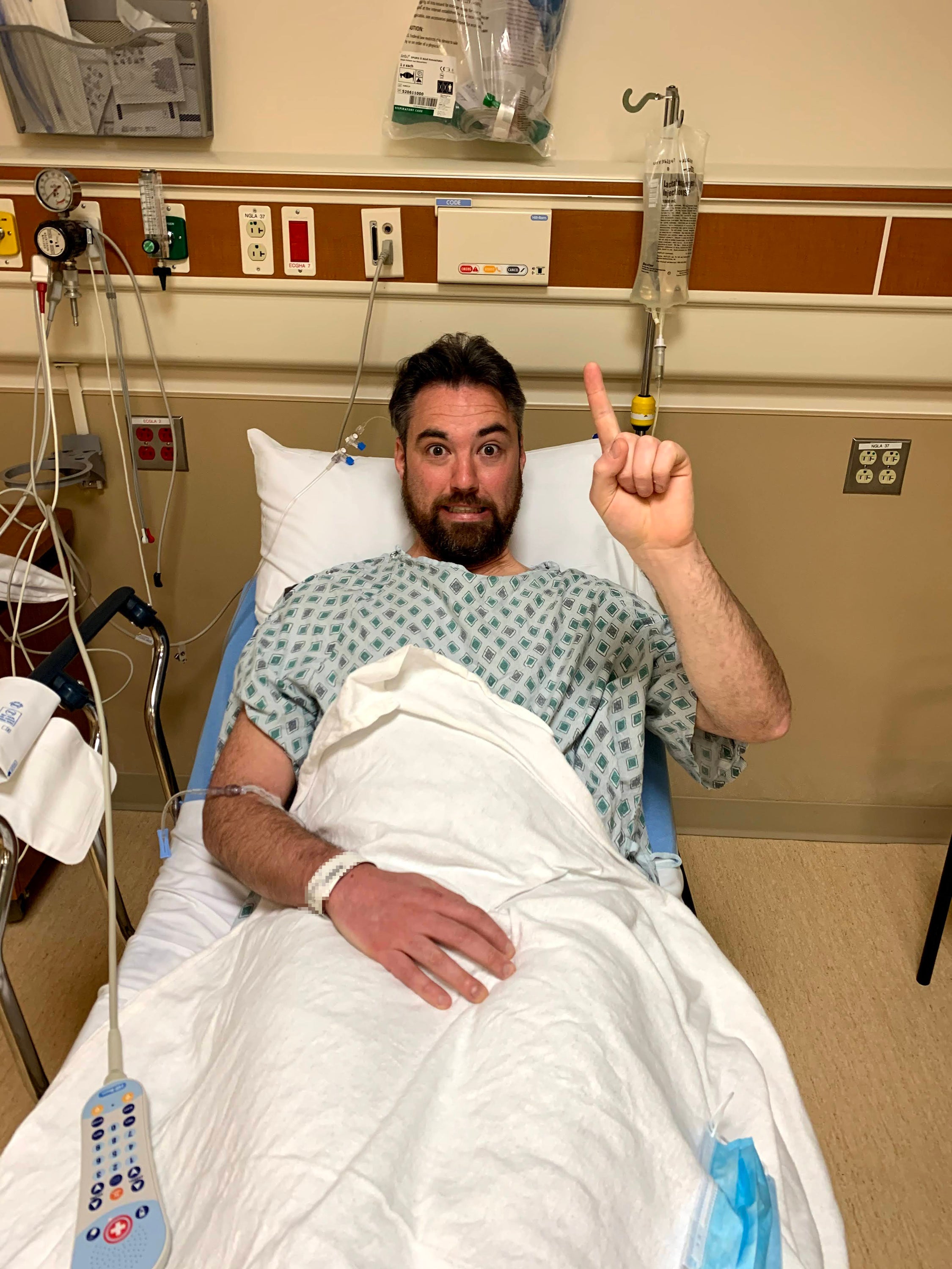 Patrick had one testicle removed, which was confirmed to be cancerous