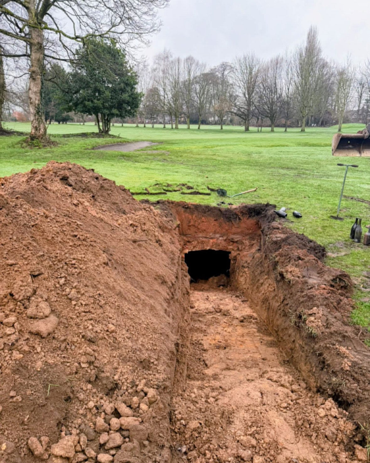 Abandoned wine cellar discovered after sinkhole opens up on Manchester golf course