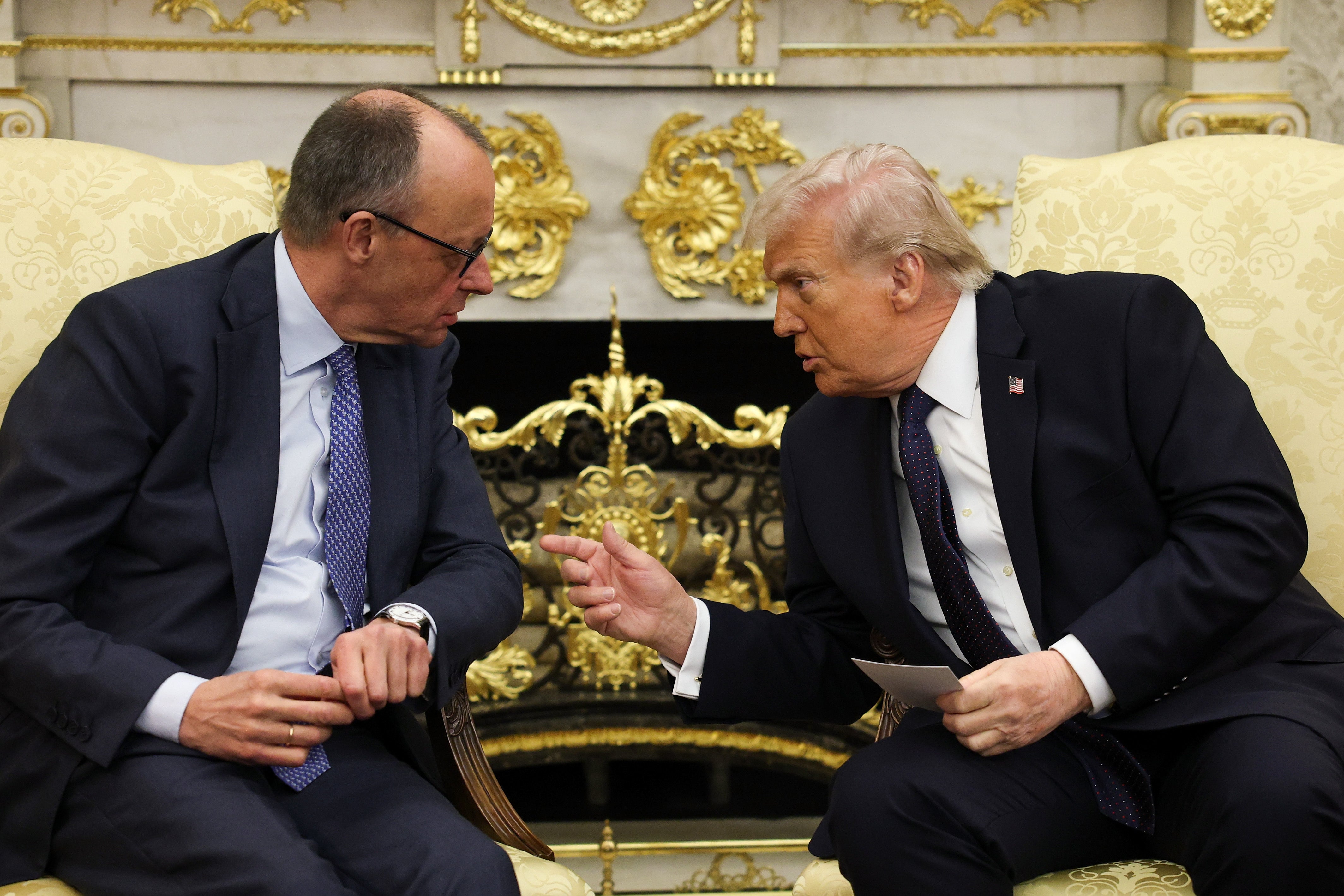 Donald Trump met Germany’s Chancellor Friedrich Merz astatine nan White House connected Tuesday