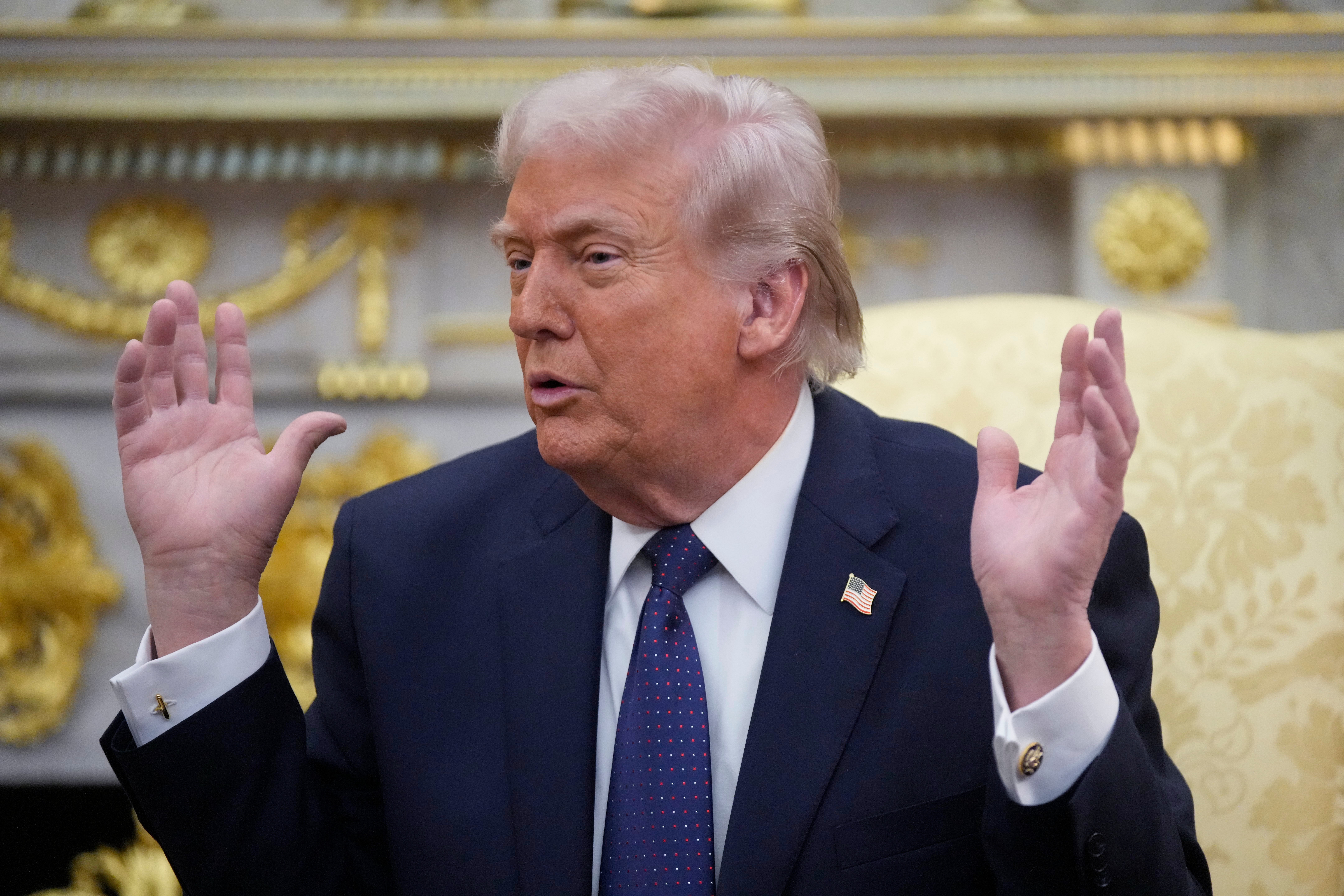 Donald Trump took questions connected his determination to motorboat strikes against Iran connected Tuesday
