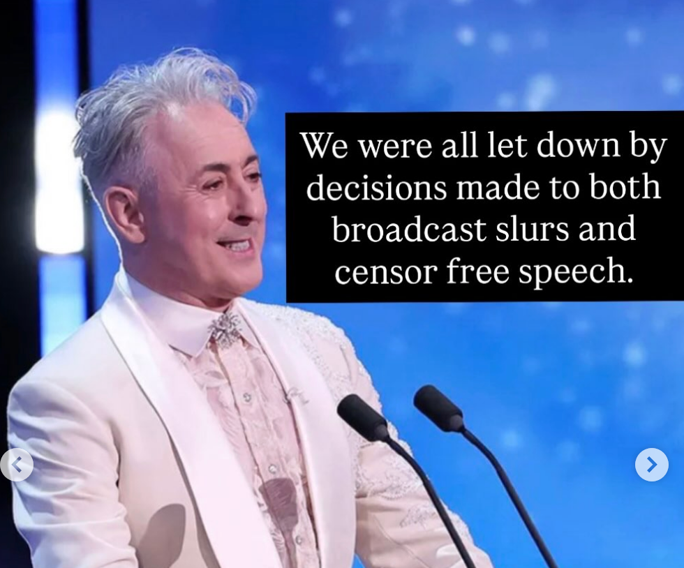 Alan Cumming speaks out on Baftas racial slur incident