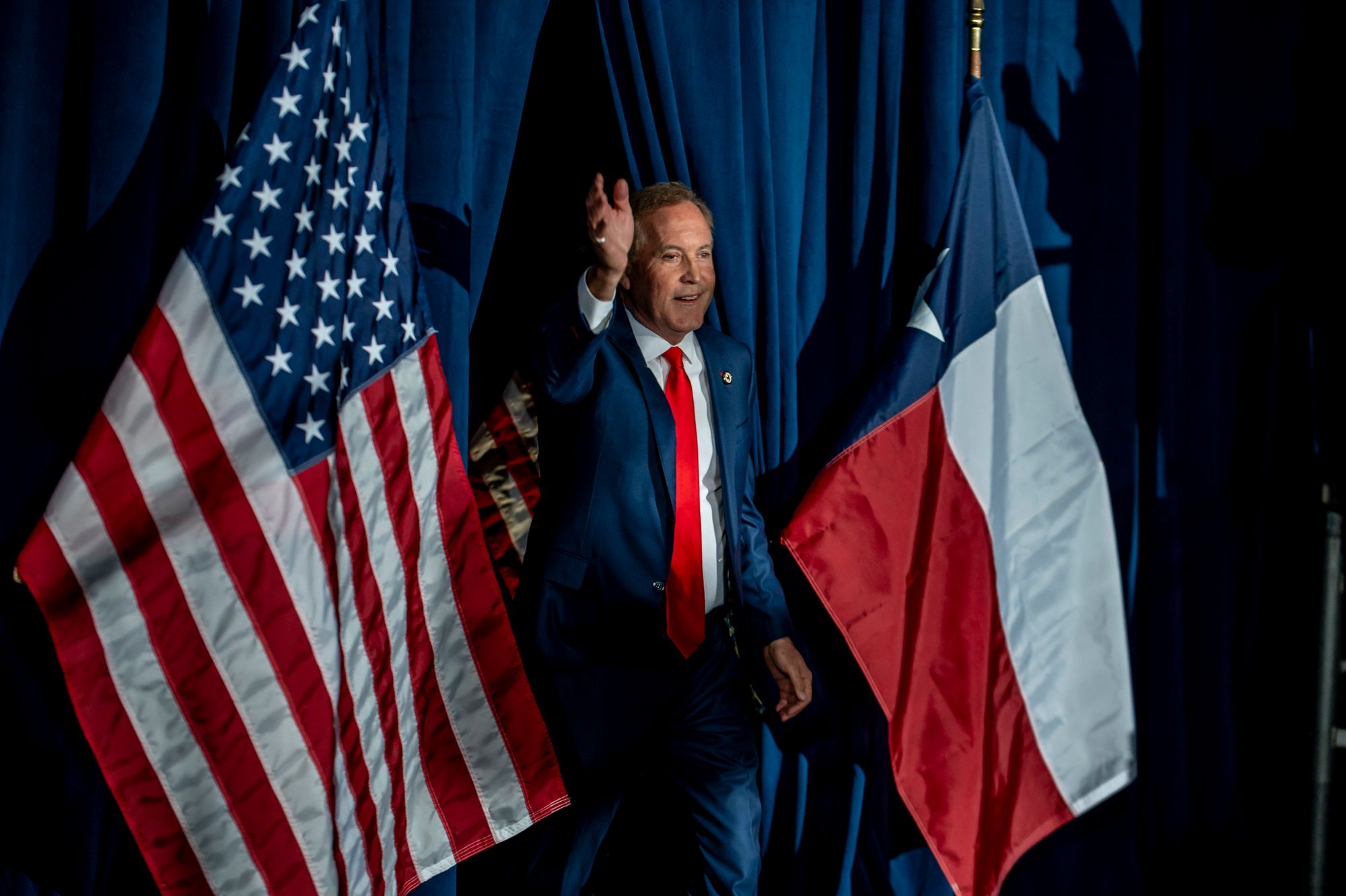 A masked man pinch ammunition was arrested extracurricular nan edifice wherever Texas Attorney General Ken Paxton was holding his predetermination nighttime watch party