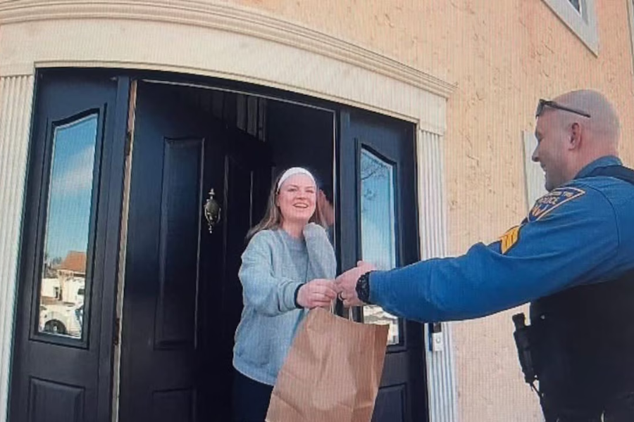 Police officers in Washington Township, New Jersey, completed a DoorDash delivery to a surprised resident after arresting the delivery driver