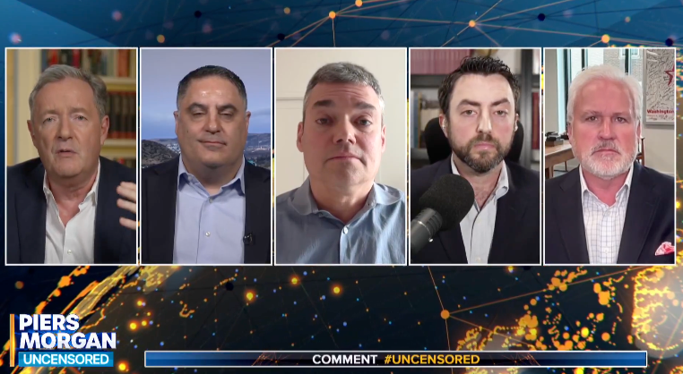 Matt Schlapp (far right) sparked outrage for suggesting that the Iranian schoolgirls killed in airstrikes this week in the joint U.S. and Israeli bombing campaign are better off dead than being ‘alive in a burqa’