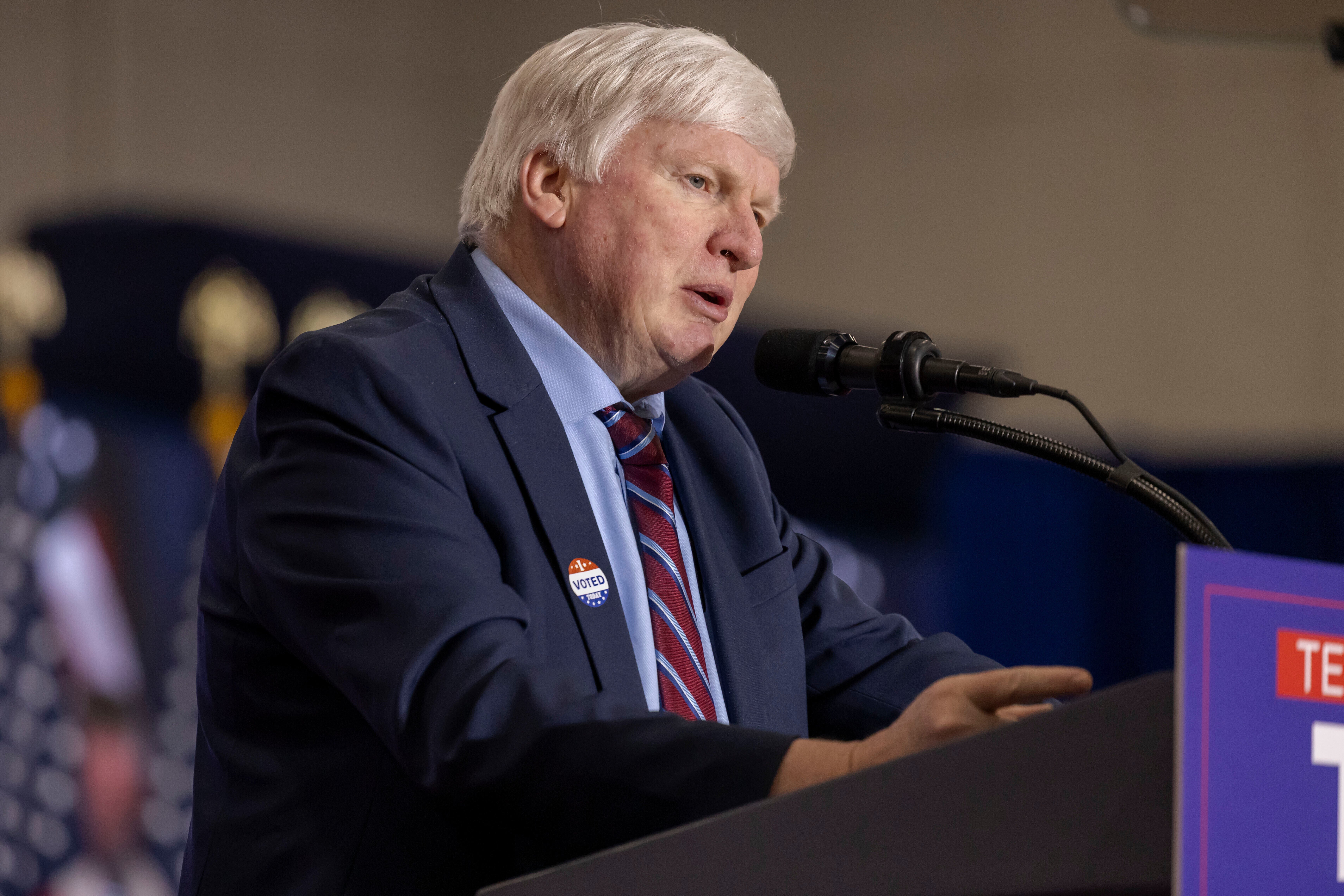 Rep. Glenn Grothman, R-Wis. speaks astatine a rally for Republican statesmanlike campaigner erstwhile President Donald Trump, April 2, 2024, successful Green Bay, Wis. (AP Photo/Mike Roemer, File)
