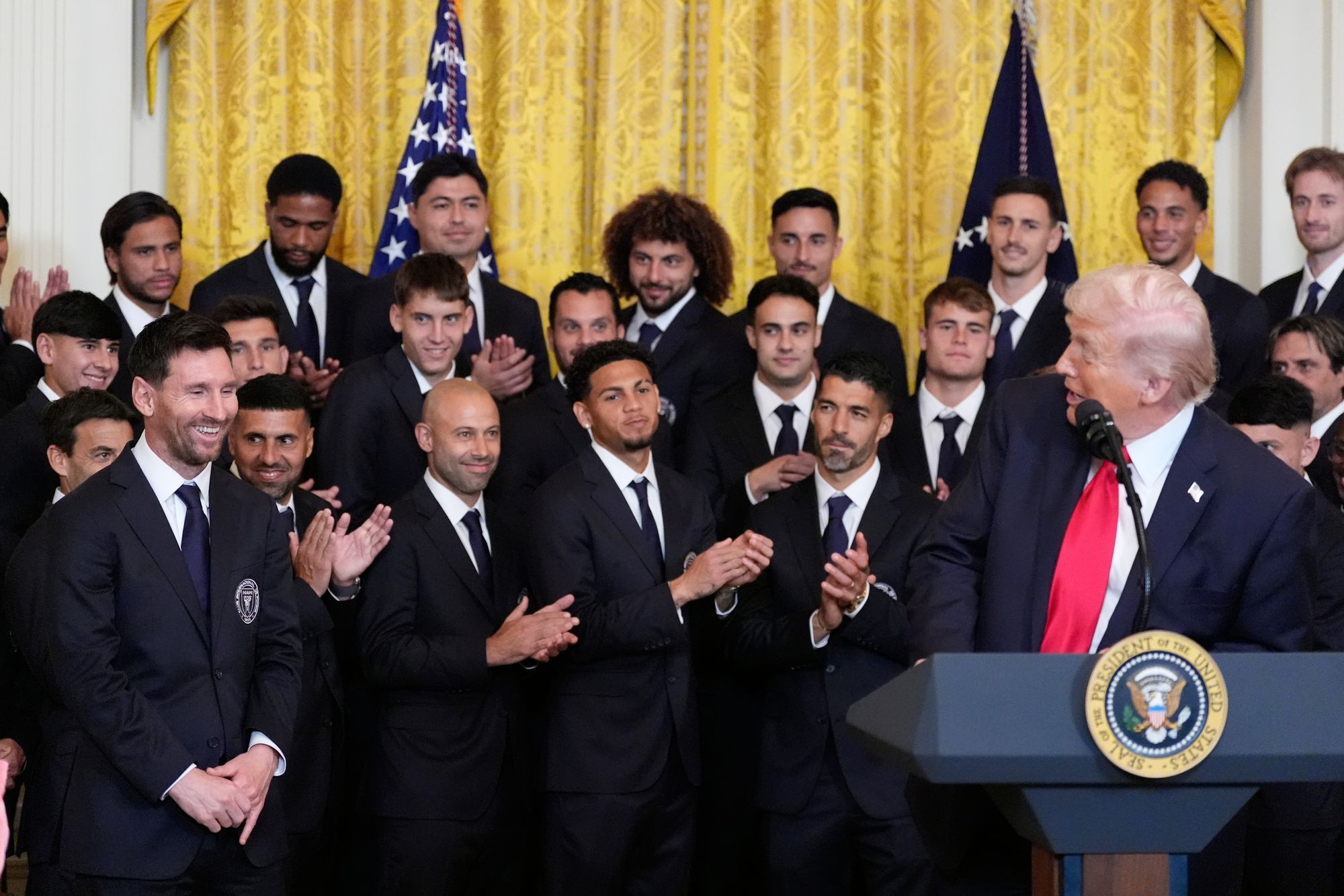 After giving little remarks connected nan system and operations successful Cuba, Trump yet turned to nan players – boasting that he was nan only president who had been capable to get Messi to nan Oval Office