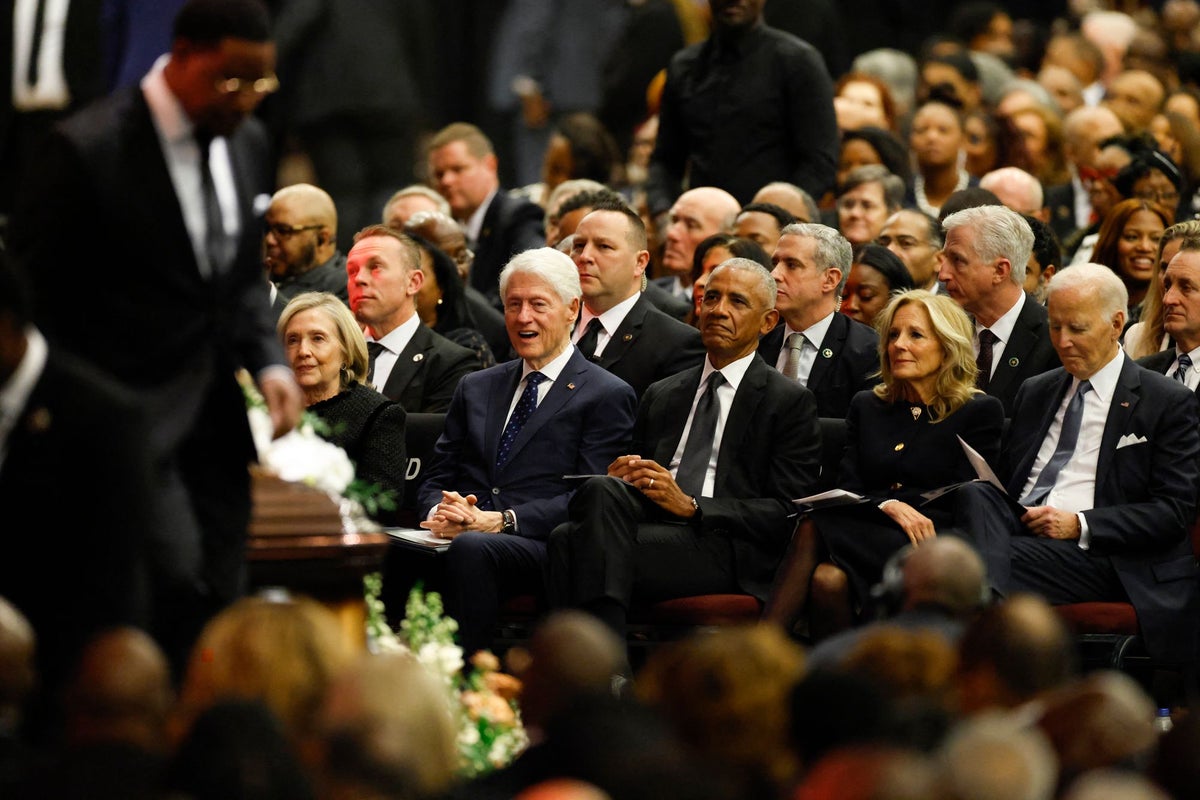 Three former presidents honor Rev. Jesse Jackson at memorial service but Trump is notably absent