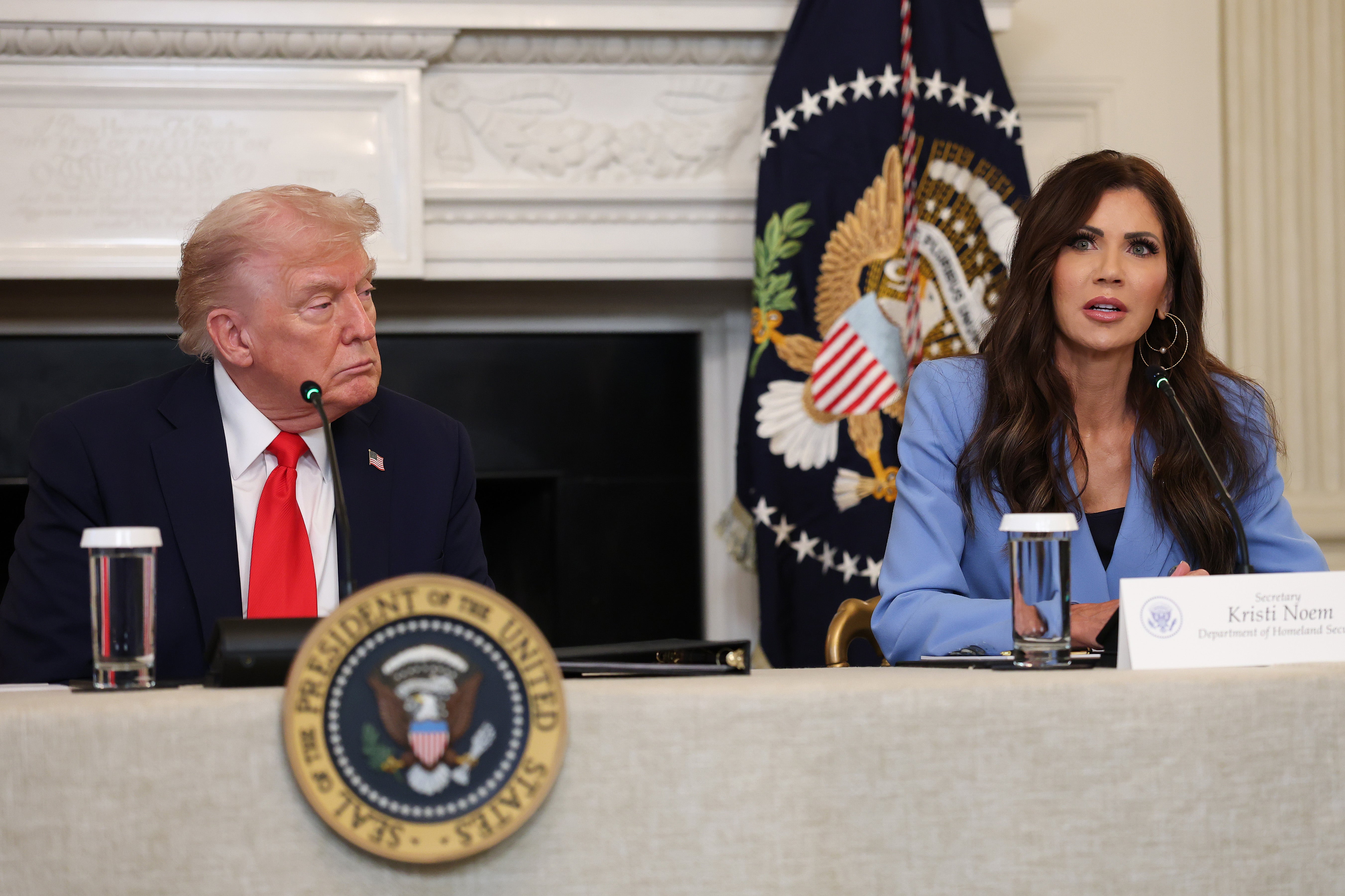Noem was axed by President Donald Trump successful a Truth Social station past month