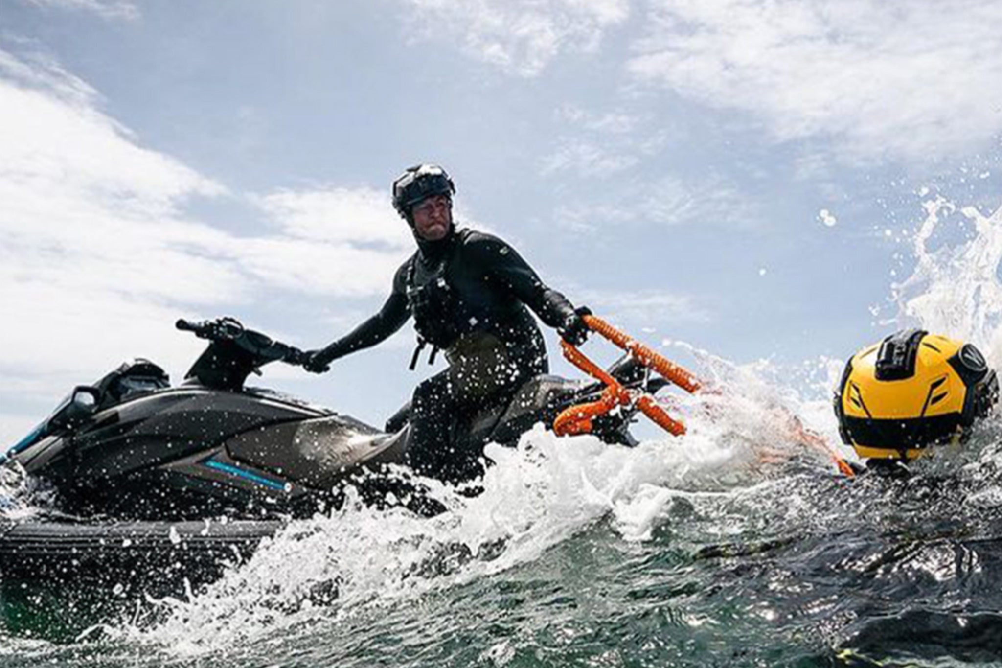 ‘Coasties’ pictured connected a training hunt and rescue ngo connected pitchy skis