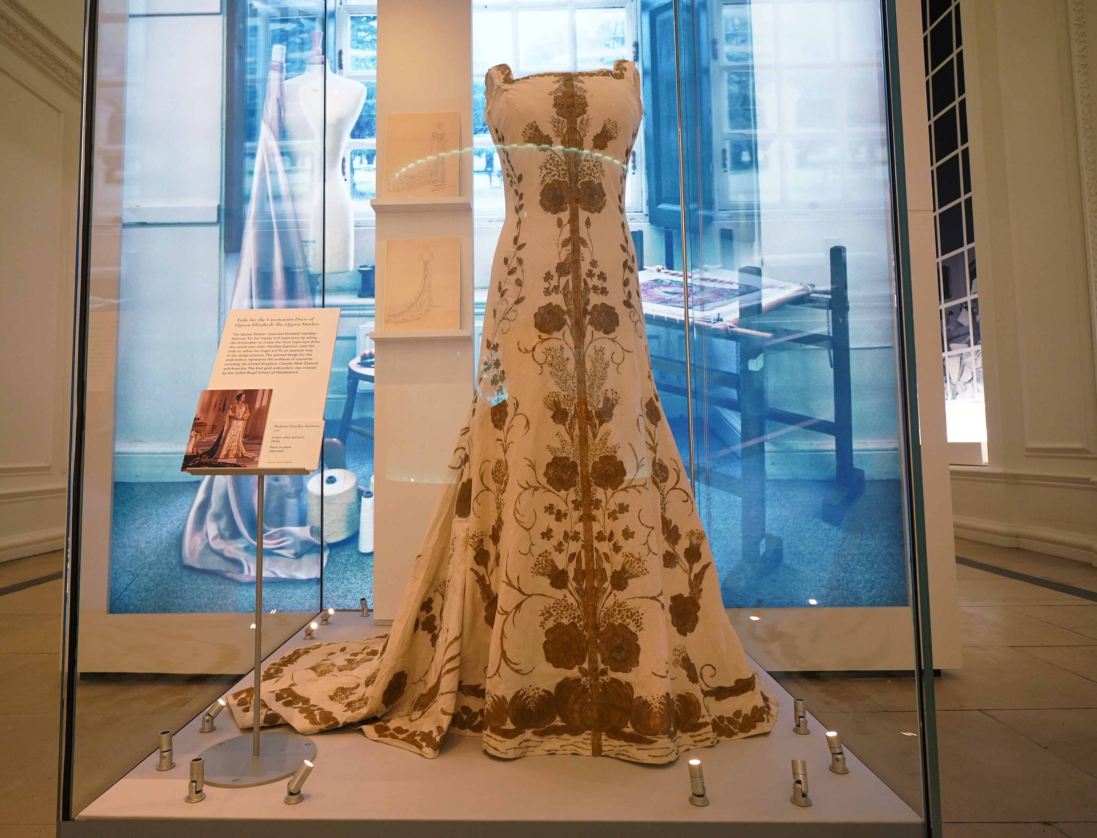 the Coronation Dress of Queen Elizabeth The Queen Mother, by Madame Handley-Seymour, 1937 (Yui Mok/PA)