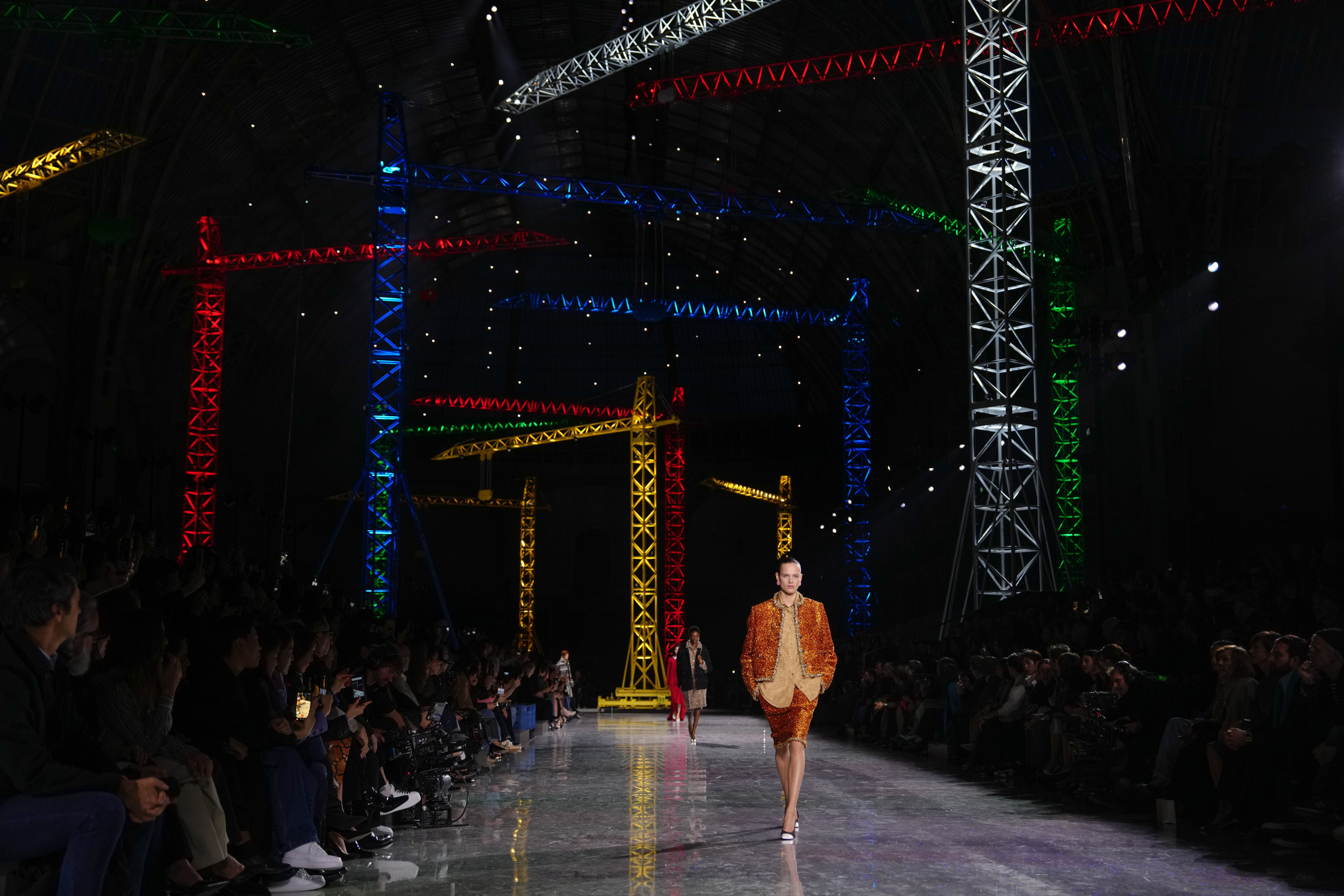 A model wears a creation as part of the Chanel Fall/Winter 2026-2027 Women’s collection presented in Paris