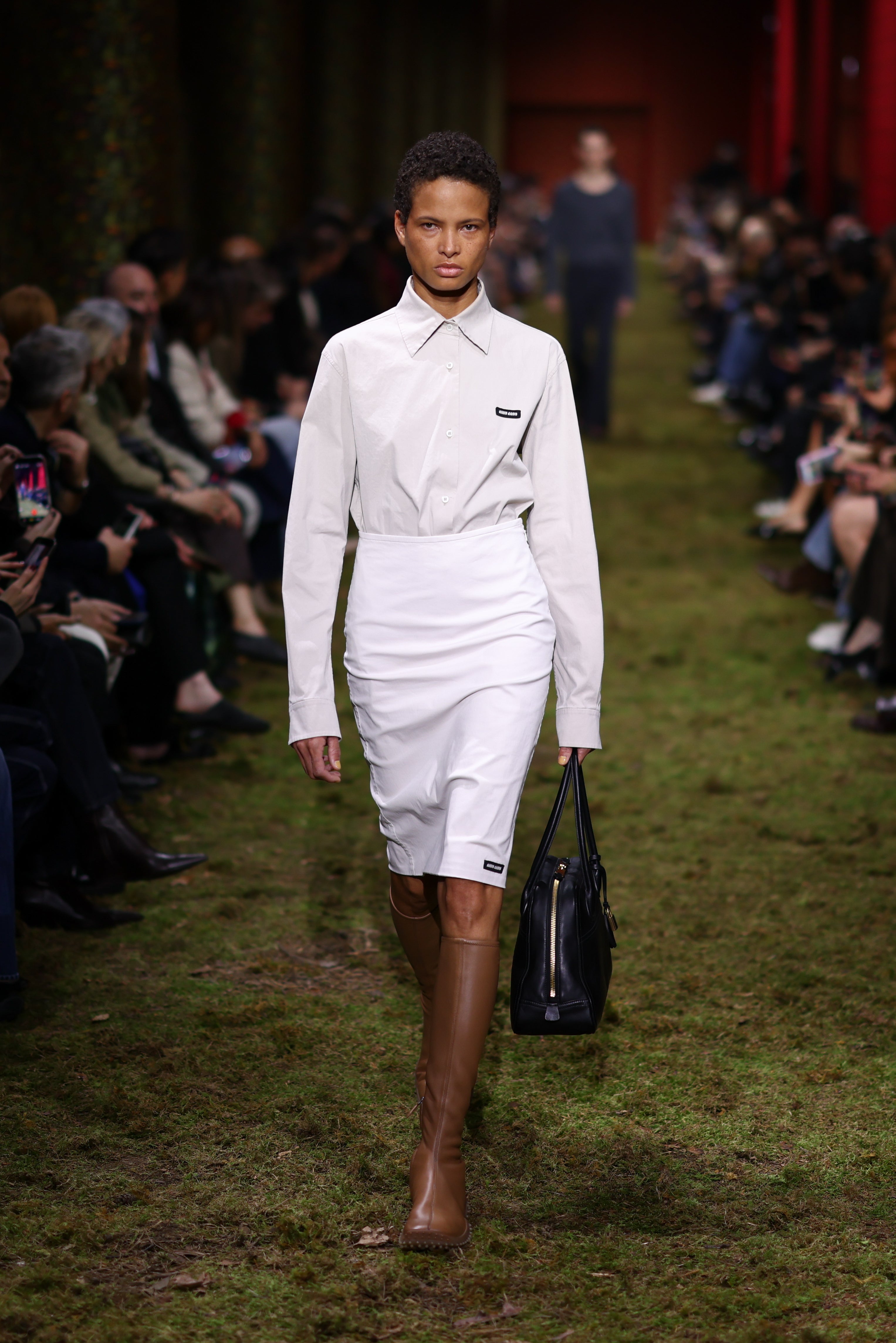 Pencil skirts have returned this fashion month