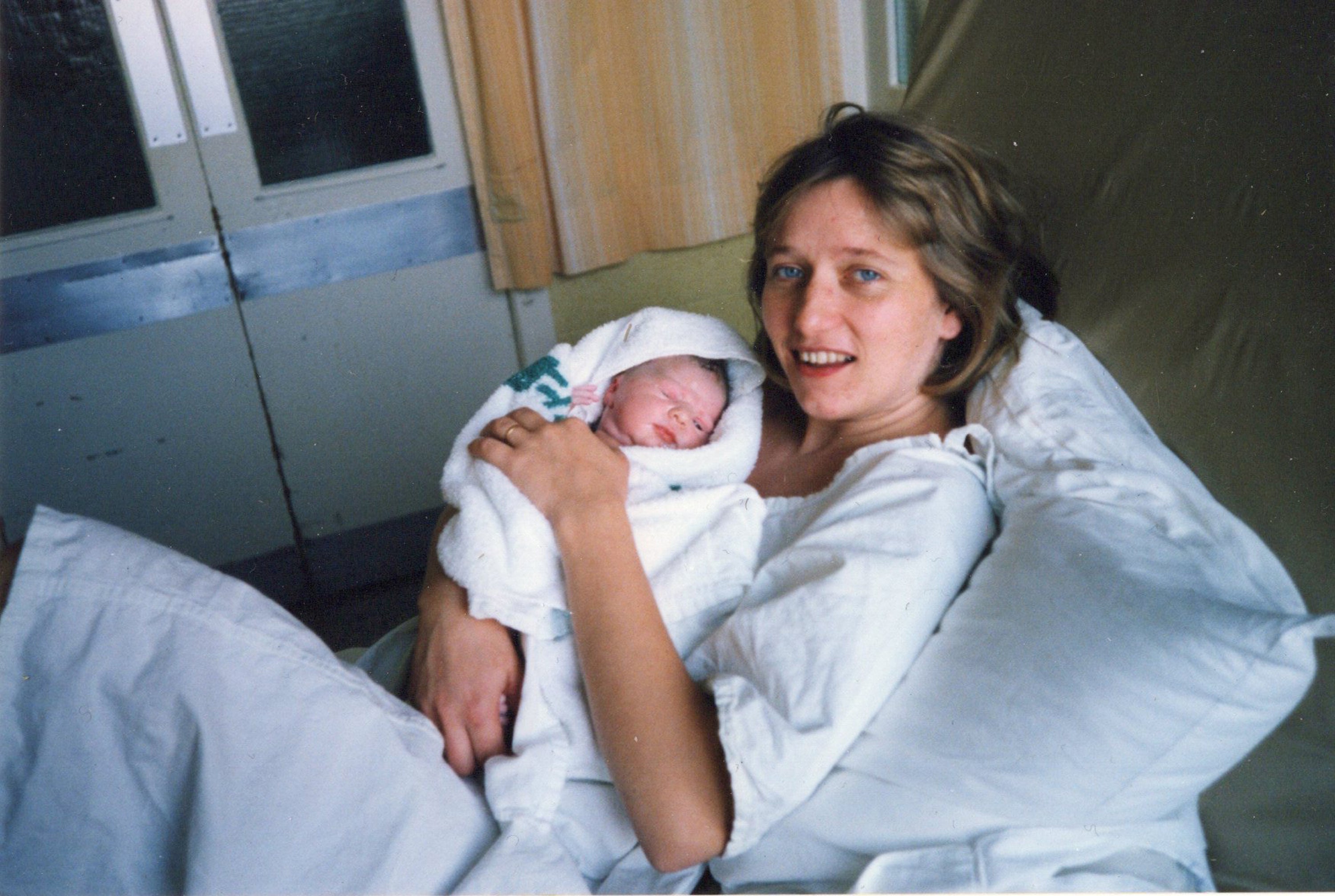 Christina holding newborn Seona