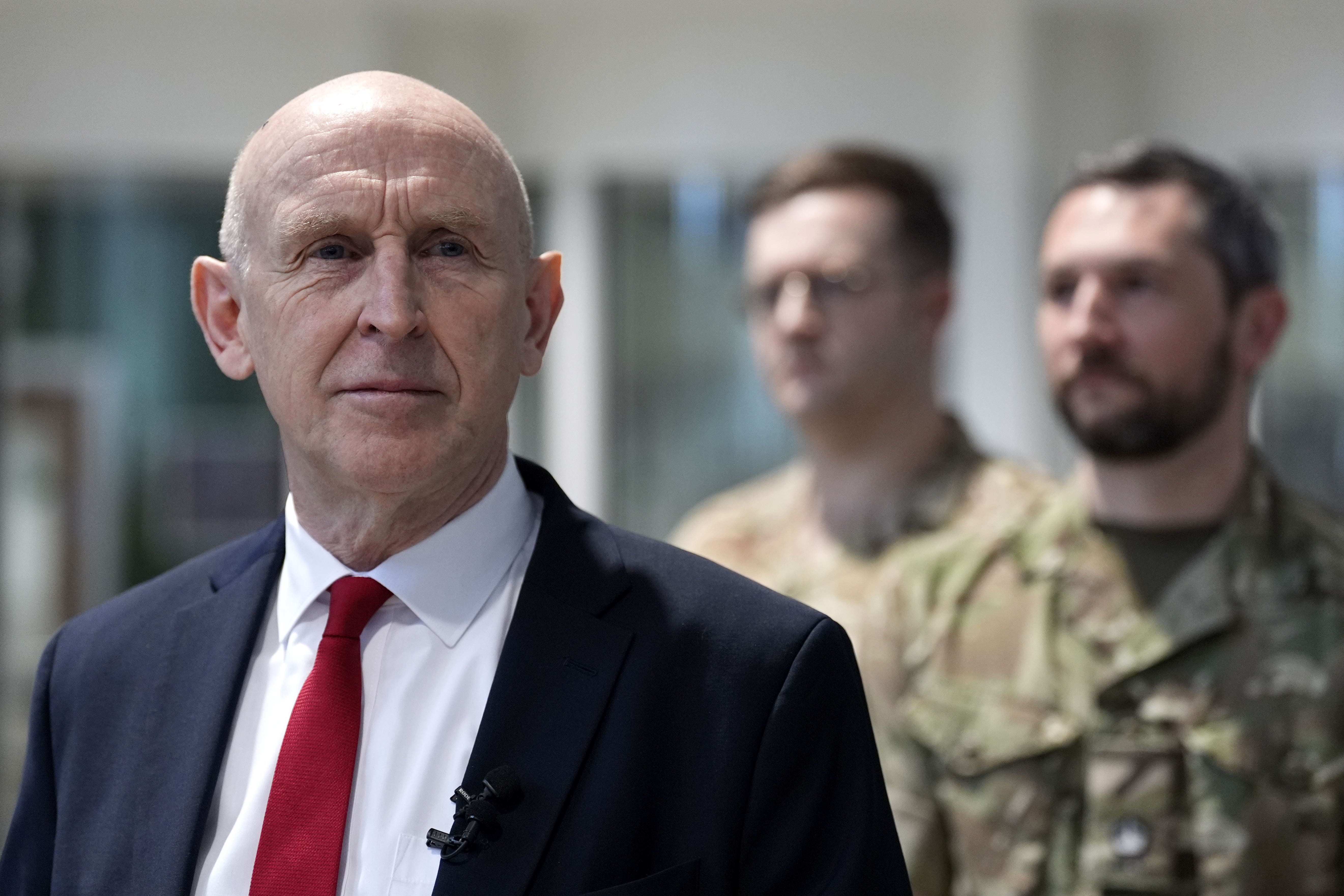 John Healey is refusing to rule out deploying warships to the Strait of Hormuz