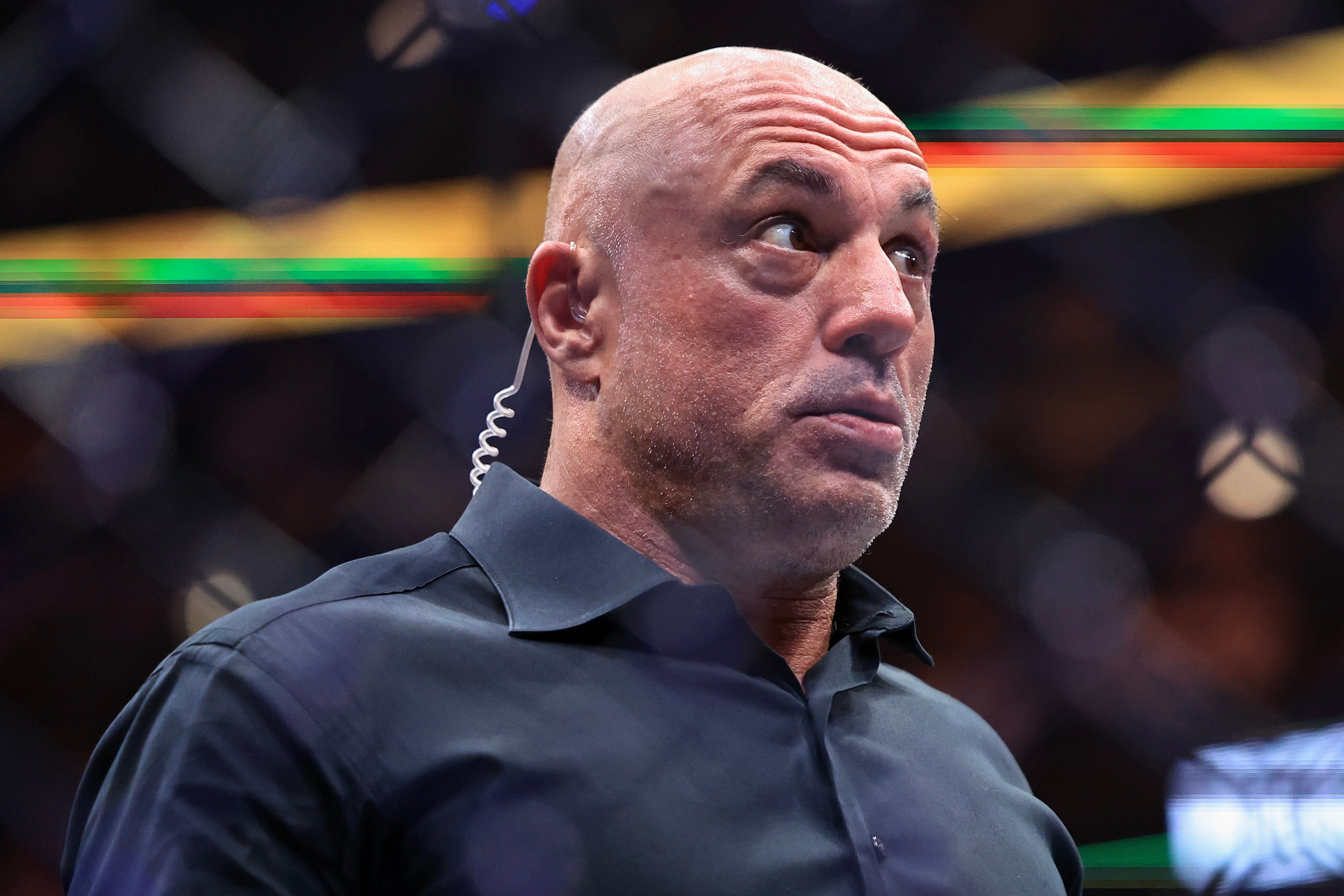 Podcaster Joe Rogan, who has attended UFC fights alongside President Donald Trump, has said it’s ‘weird’ to clasp nan mixed martial arts conflict astatine nan White House amid nan Iran war