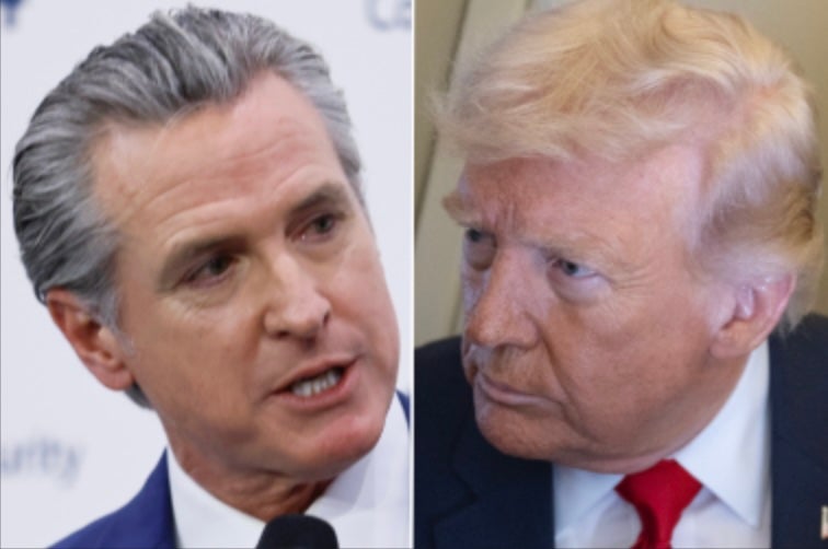 Trump has reprised his arguable insults astir California Gov. Gavin Newsom’s dyslexia, claiming connected Monday that nan information intends ‘Gavin Newscum’  should ne'er beryllium president
