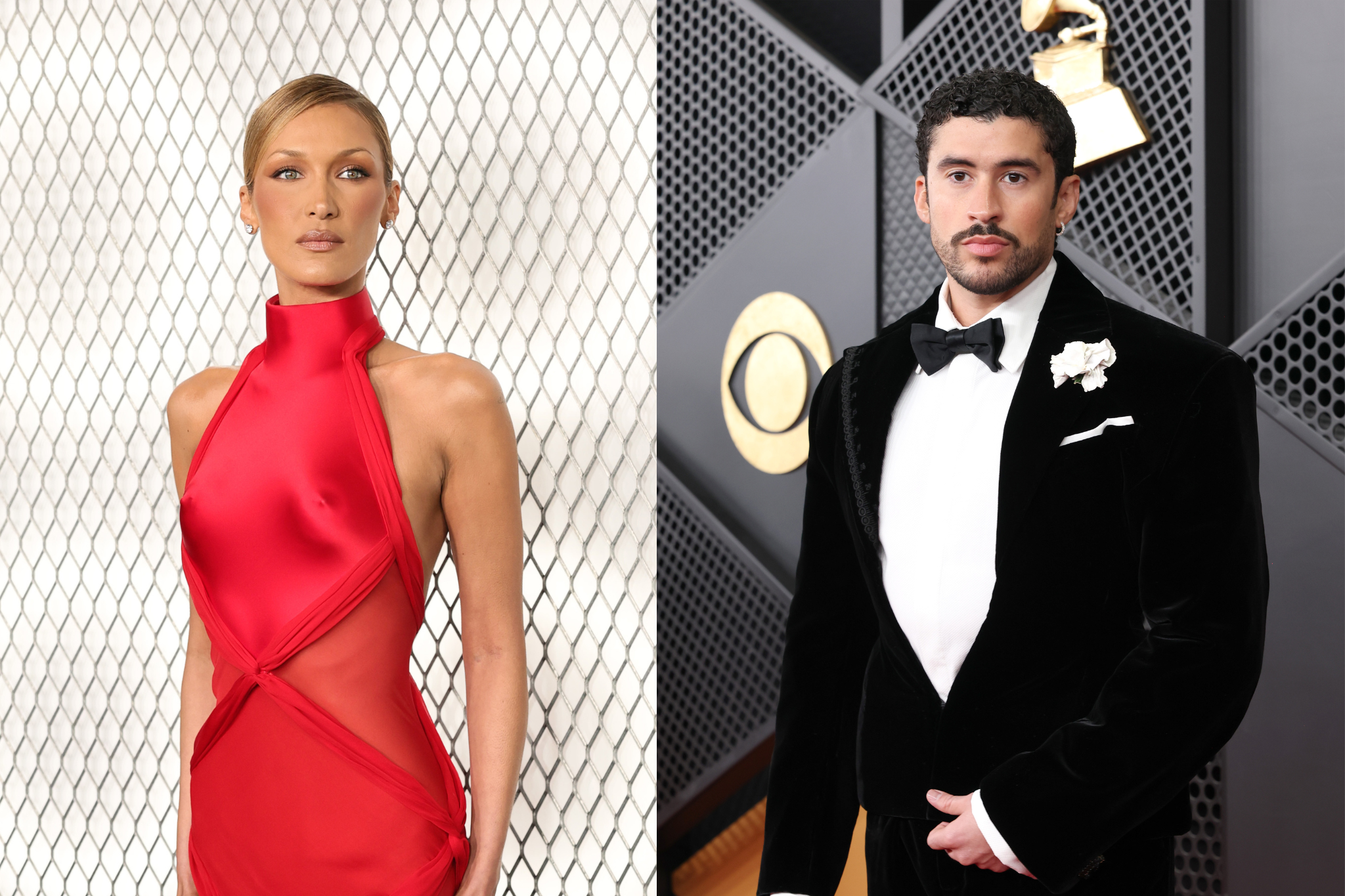 Bella Hadid in Schiaparelli at ‘The Moment’ premiere and Bad Bunny at the 68th Grammy Awards