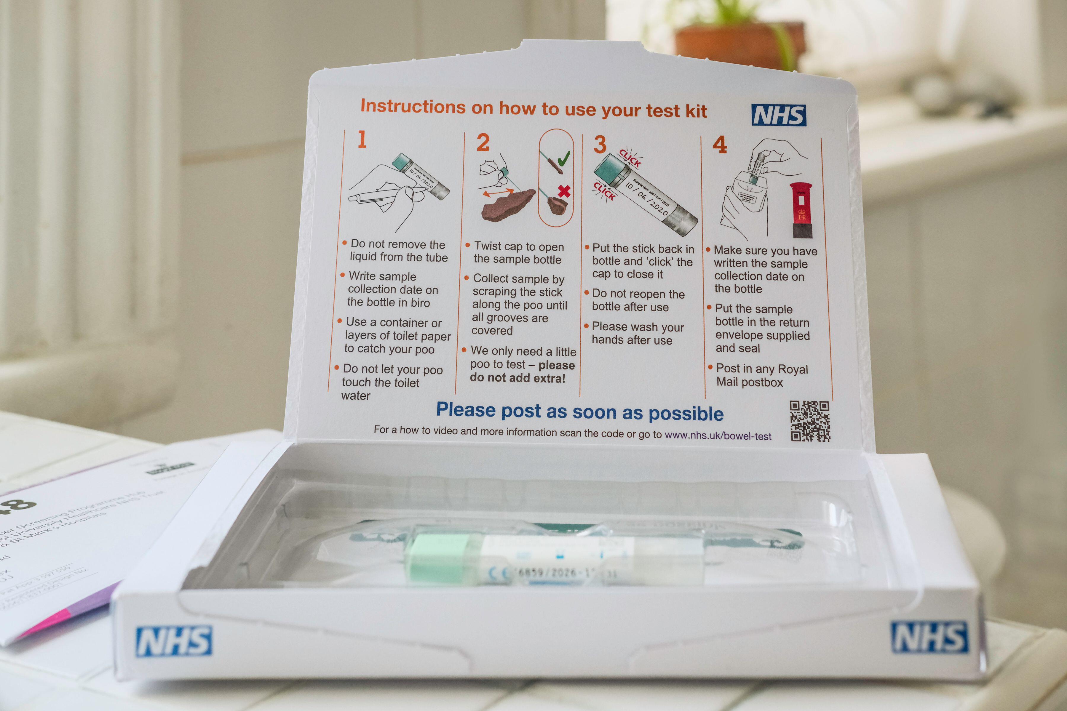 The NHS offers at-home bowel cancer screening tests